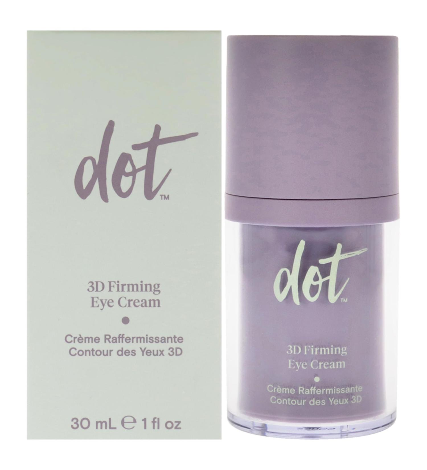 dot 3D Firming Eye Cream - Multi Action Eye Cream - Suitable for All Skin Types Best Product For Mature Skin & Under Eye Area - Daily Regenerating Wrinkle Cream - Menopause Skincare - 1 Oz