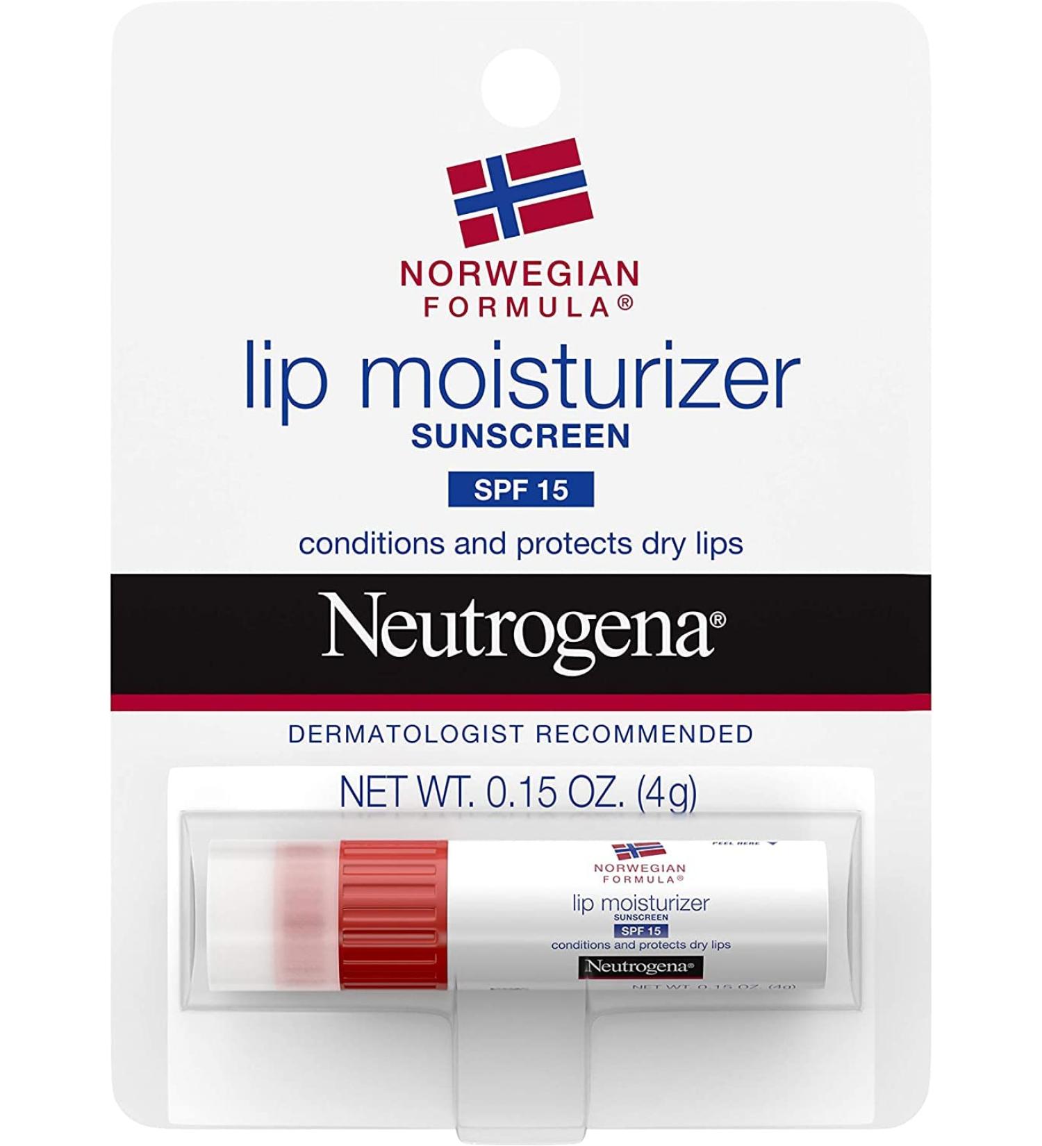 Neutrogena Lip Moisturizer SPF 15 - 2 Pack | Hydrating Lip Balm for Soft, Smooth Lips - Buy Online on GoSupps.com