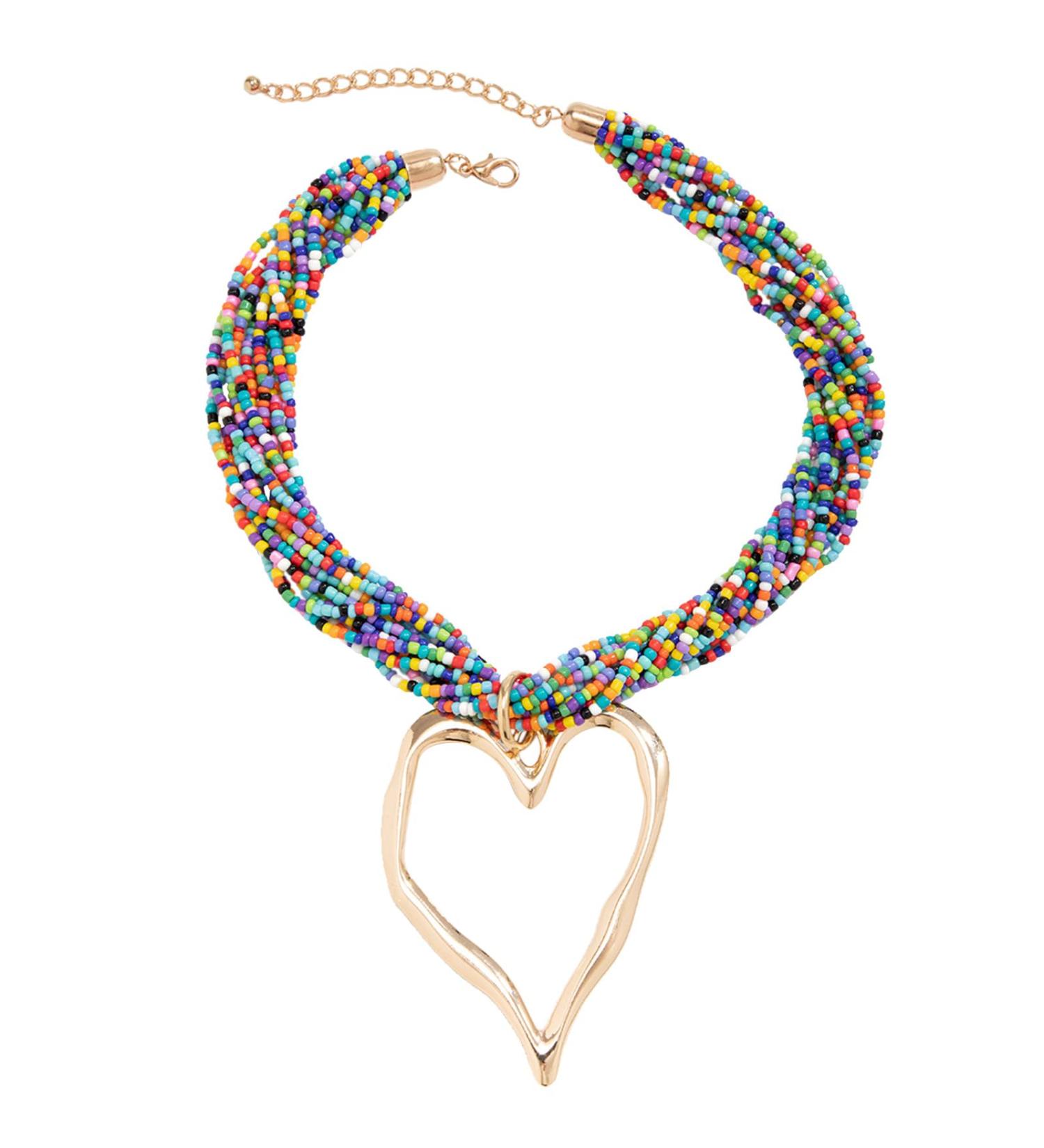 Shop Oralgo's Fashionable Gold Heart Trailer Necklace - Multi-Layered Pearl Choker & Statement Jewelry for Every Occasion - Buy Online on GoSupps.com