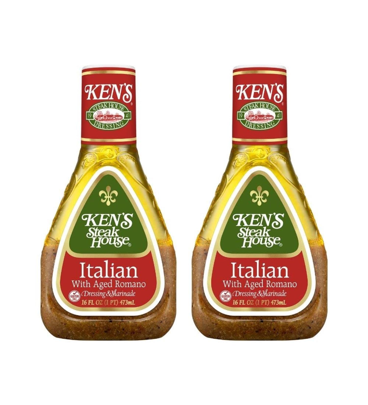 Ken's Steak House Italian with Aged Romano Dressing 16 Fl Oz - Pack of 2 - Buy Online on GoSupps.com