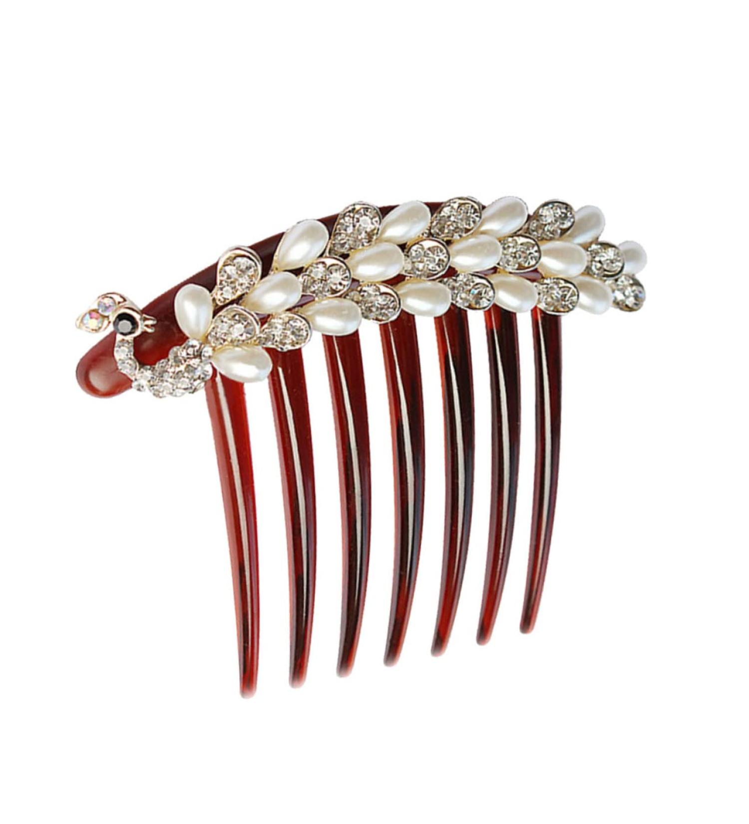 Ipetboom Hair Comb Hair Accessories Unique Design Thin Hair Retro Style Bridal Side Comb Girls Hair Styling Hair Clip Comb Different Occasions Durable Rhinestone Comb Alloy Headgear Women's - Buy Online on GoSupps.com