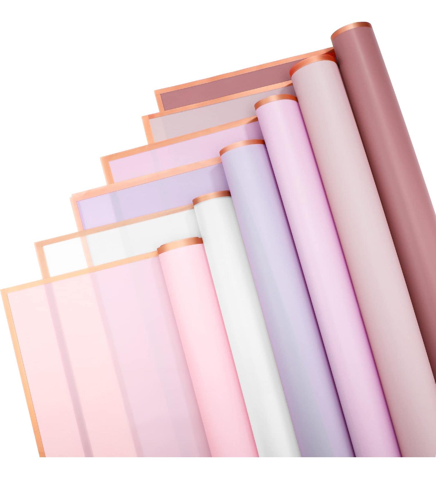 Epakh Flower Wrapping Paper Floral Wrap Sheets Florist Bouquet Supplies Waterproof Gold Edge Paper for Sweet Day Wedding (60 Sheets) - Buy Online on GoSupps.com