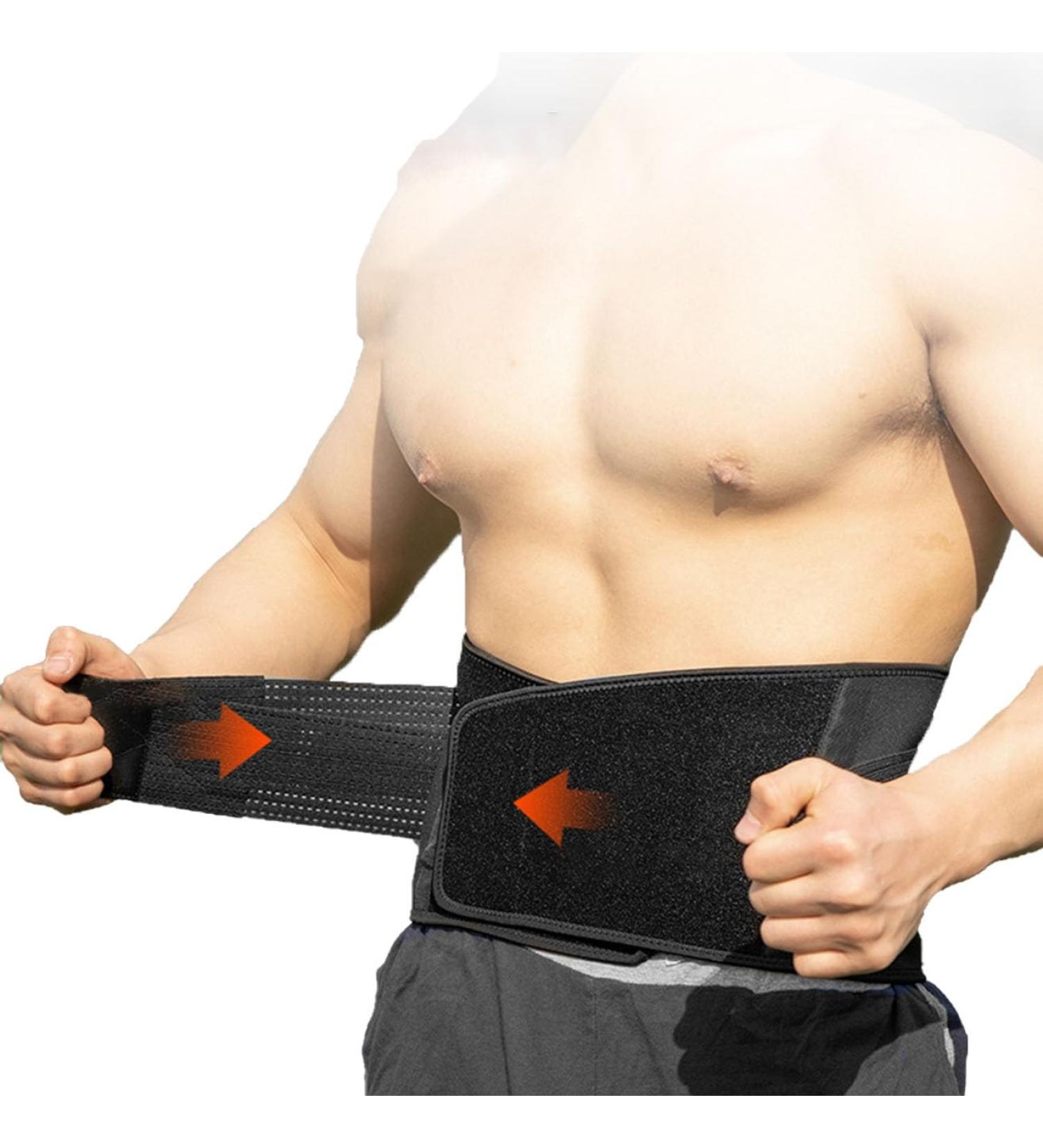 Buy XWSM Back Bandage Lumbar Support Belt for Men - Pain Relief for Lower Waist Adjustable Belly Support for Ischias Scoliosis & Herniated Disc - Large Size - Black - Buy Online on GoSupps.com