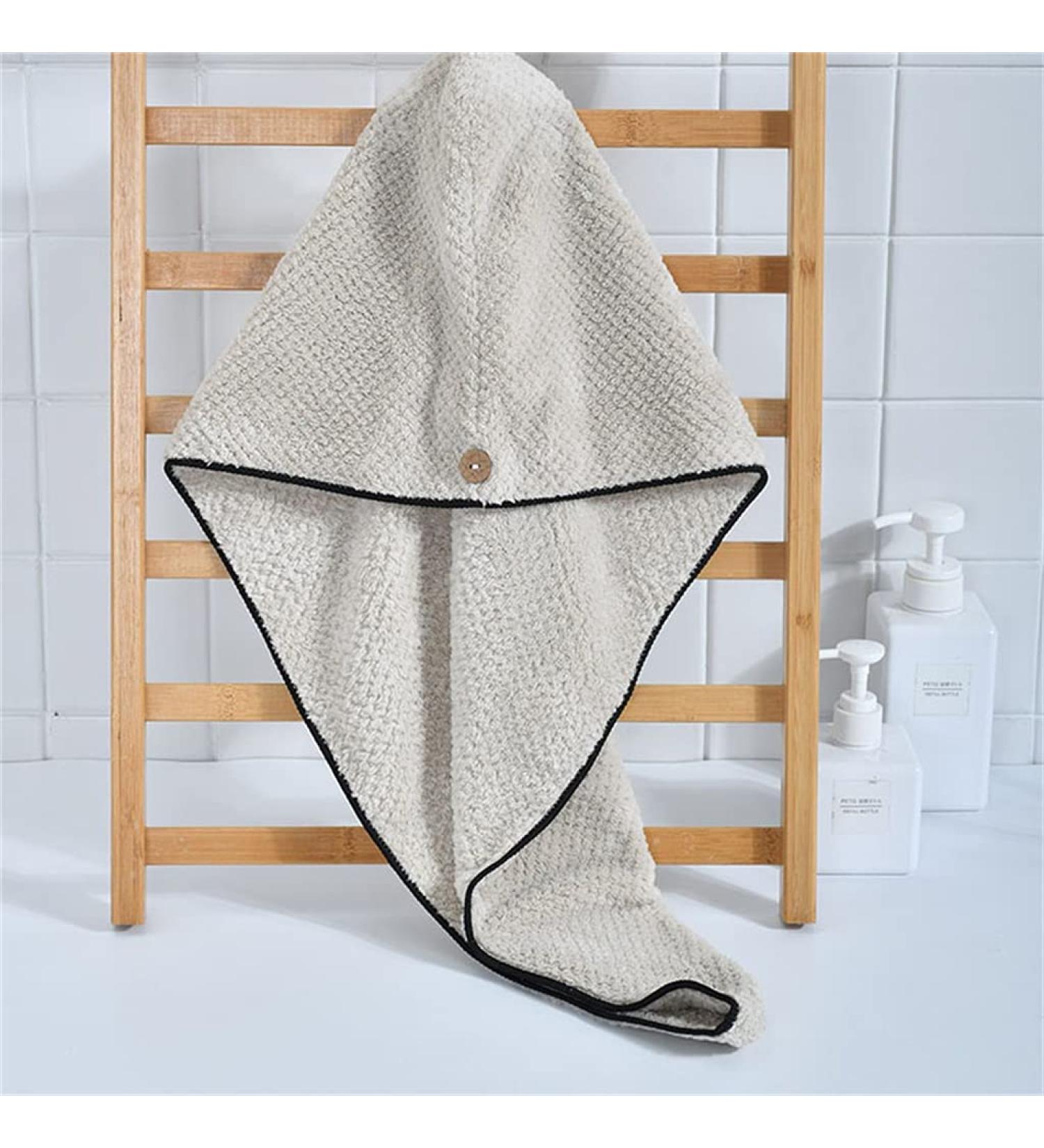 Quick-Drying Dry Hair Cap Turban for Women | Absorbent Soft Bathroom Hair Wrap - Color C Size 1 - Buy Online on GoSupps.com
