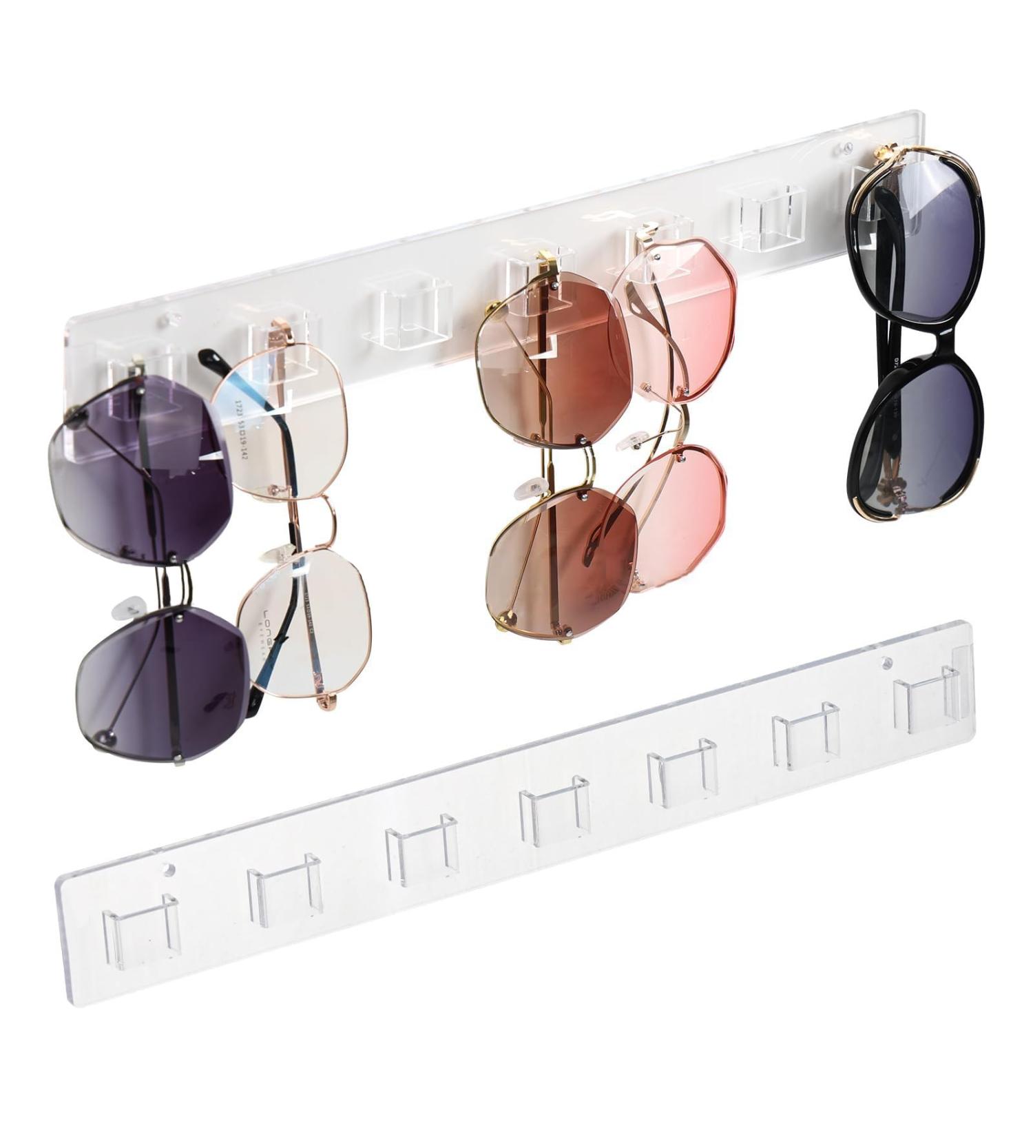 Glassen holder wall 2 pieces transparent acrylic sunglasses storage organizer glasses wall holder glasses stand for several glasses hanging the glasses glasses display