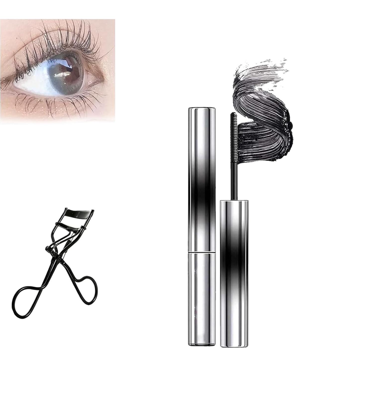 Vivavogue Lash Vivavogue Iron Wand Mascara 3d Curling Eyelash Iron Mascara Non-Clumping Waterproof Flake Proof Long Lasting Metal Rod Mascara (Black 1PCS) Black 2 g (Pack of 1)