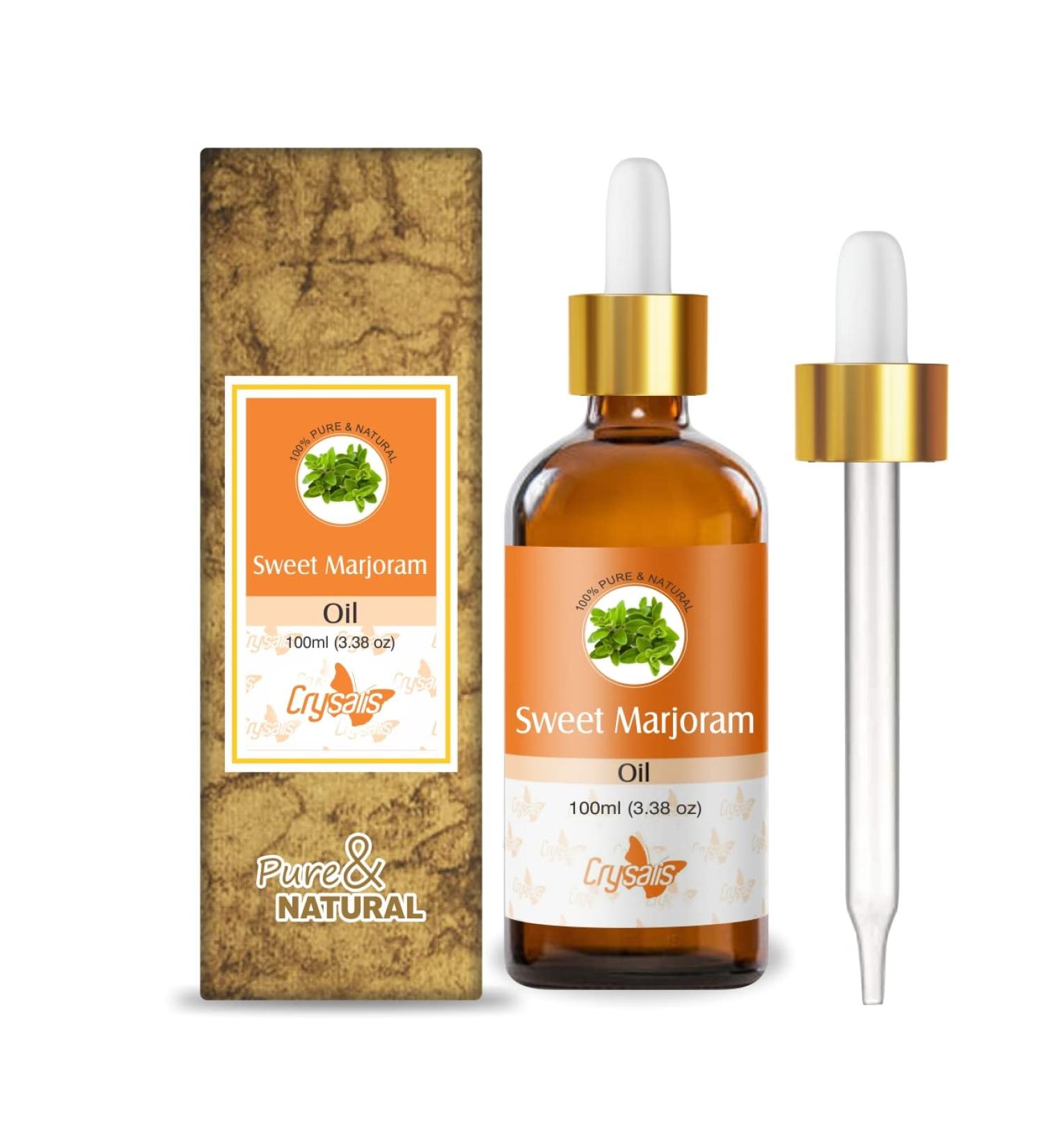 Crysalis Sweet marjoram (Origanum Majorana) Oil |100% Pure & Natural Undiluted Essential Oil- 100 ml with Dropper 100 ml (Pack of 1) - Buy Online on GoSupps.com