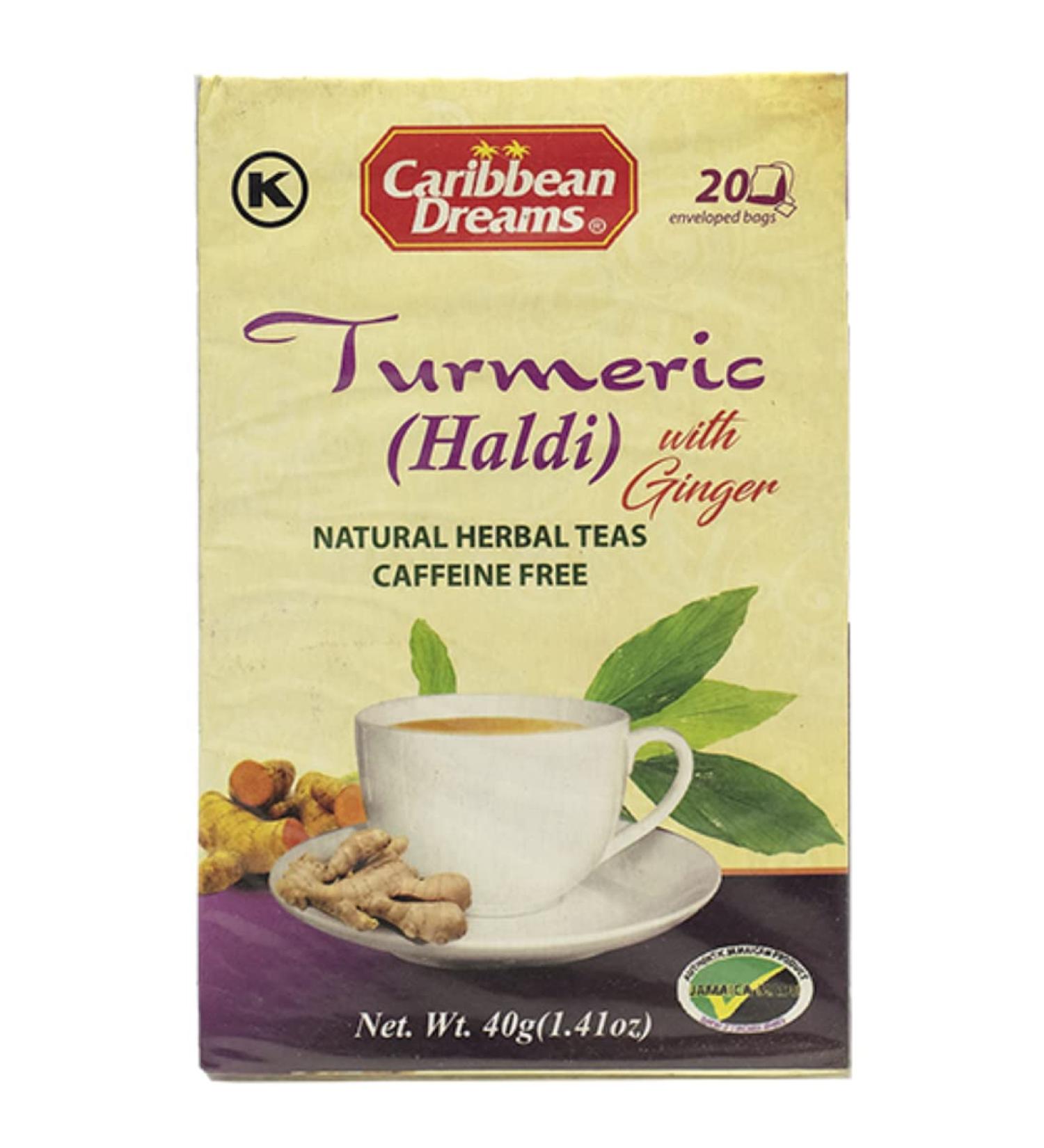 2 x Caribbean Dreams Tumeric Ginger Tea 6 x 20 s