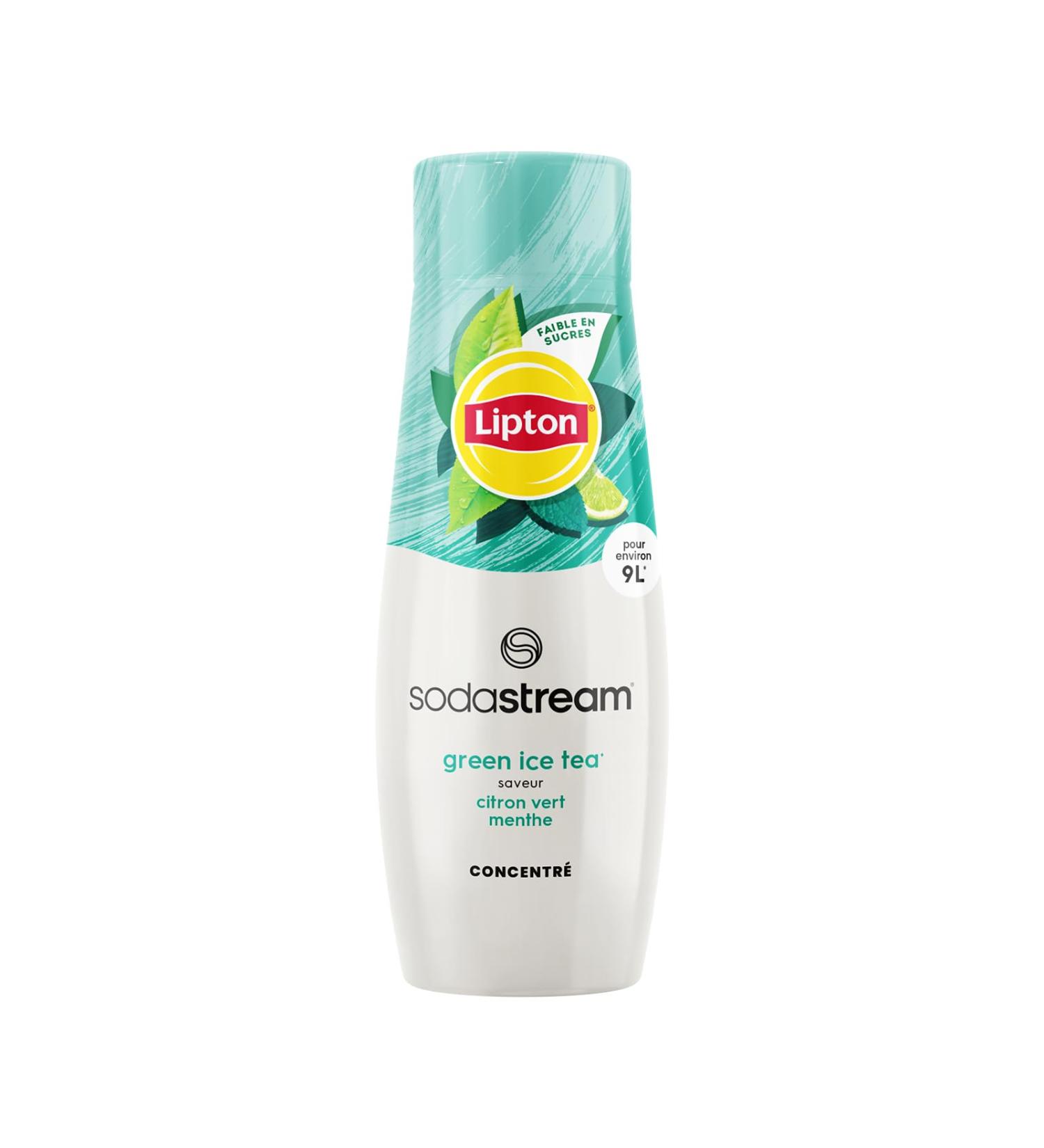 SodaStream Lipton Green Ice Tea Concentrate Mint Lime Flavor for Sparkling Water and Soda Machine | Prepare up to 9 Liters o - Buy Online on GoSupps.com