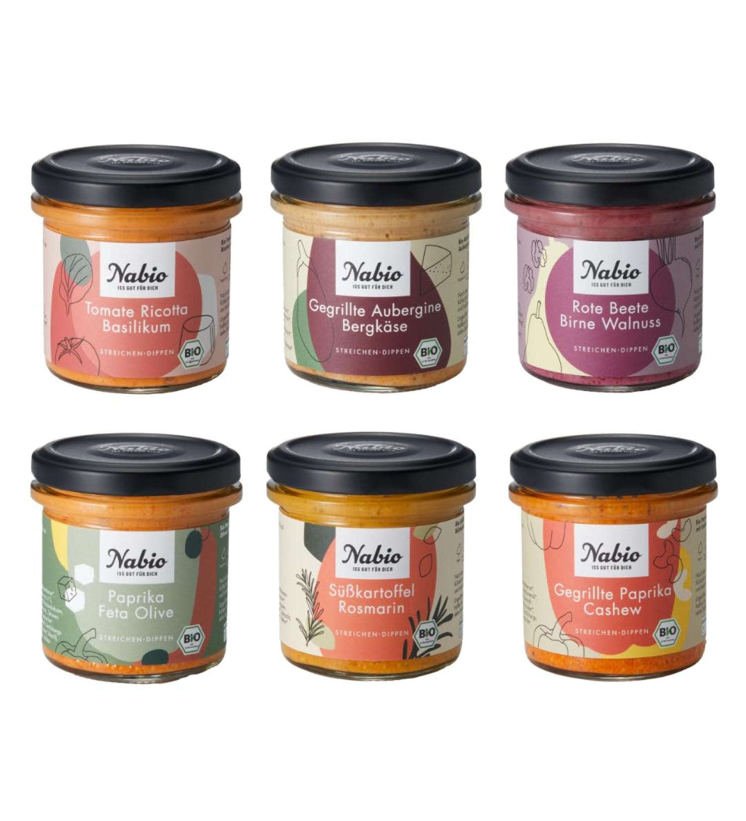 Buy Nabio Mediterranean Spreads & Dips | Vegan & Vegetarian | 6 x 135g | International Shipping - Buy Online on GoSupps.com