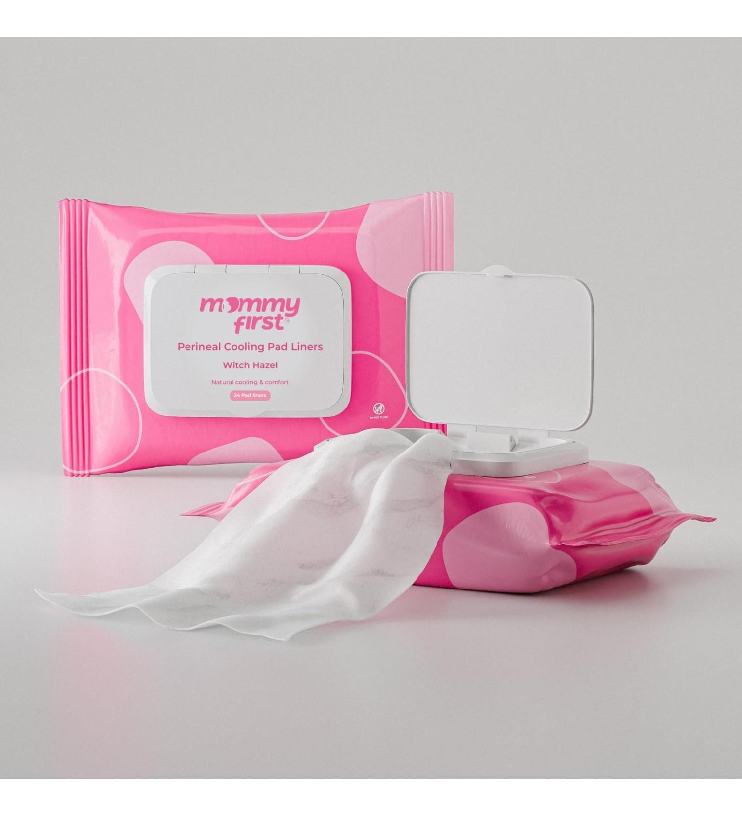 Mommy First Witch Hazel Perineal Cooling Pad Liners | Postpartum Essentials | Hemorrhoid Relief | 24 Witch Hazel Liners | Soothe & Heal After Childbirth (Large) - Buy Online on GoSupps.com