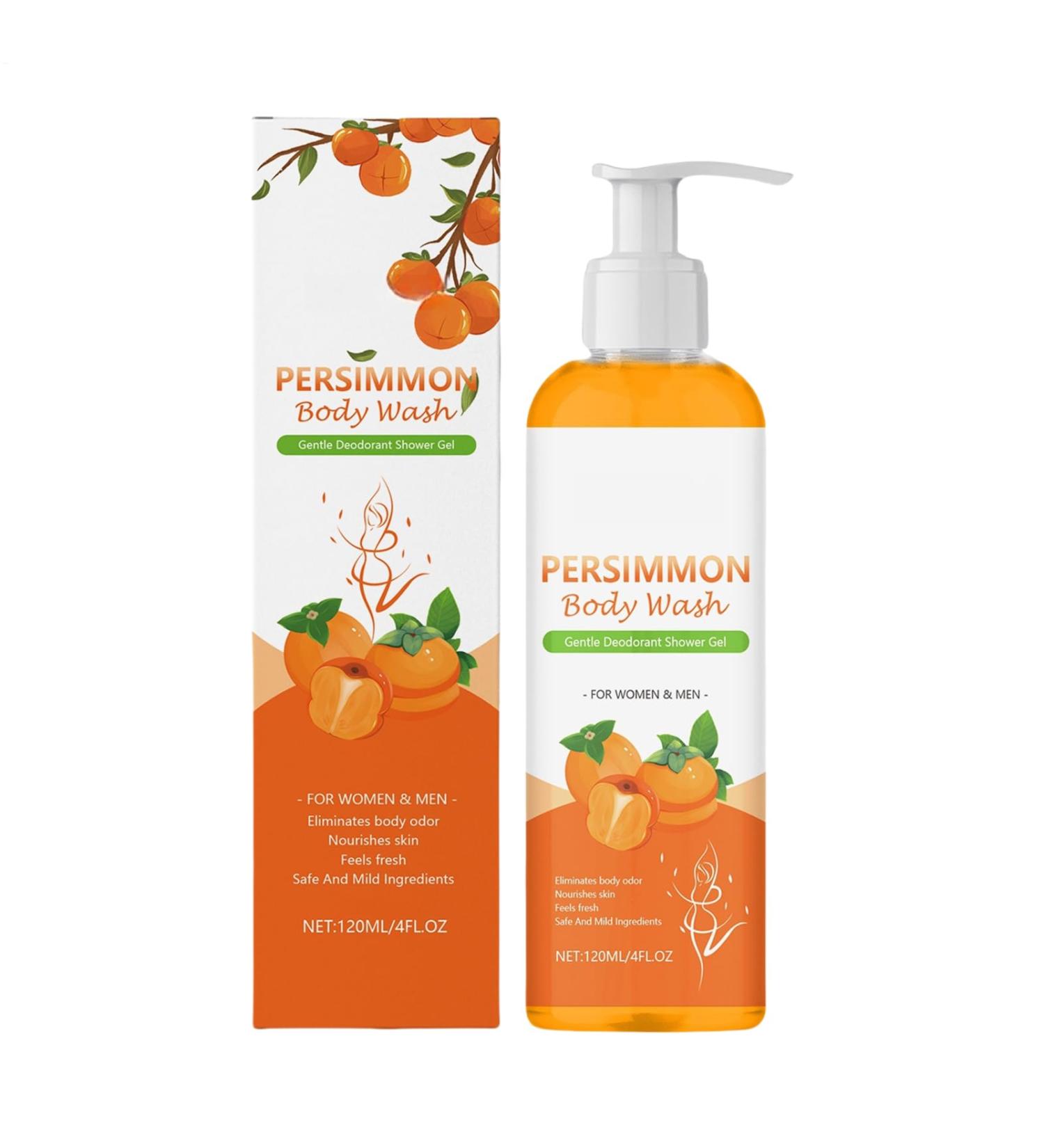  G n rique Persimmon Body Wash Natural Deodorizing Soap 120 ml Skin Cleanser Persimmon Smelly Feet Deodorizer Cleansing Lotion Strong Odor Control for Men and Women - Buy Online on GoSupps.com