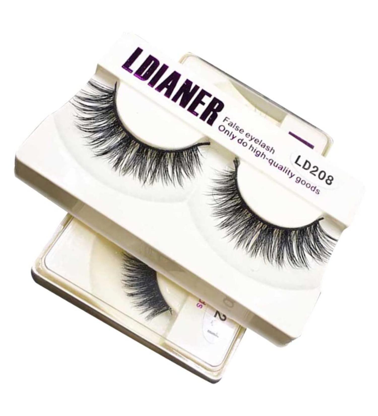 minkissy Pair Fake Eyelash Long Thick Eyelashes False Eyelash Fake Lashes 3d Natural - Buy Online on GoSupps.com