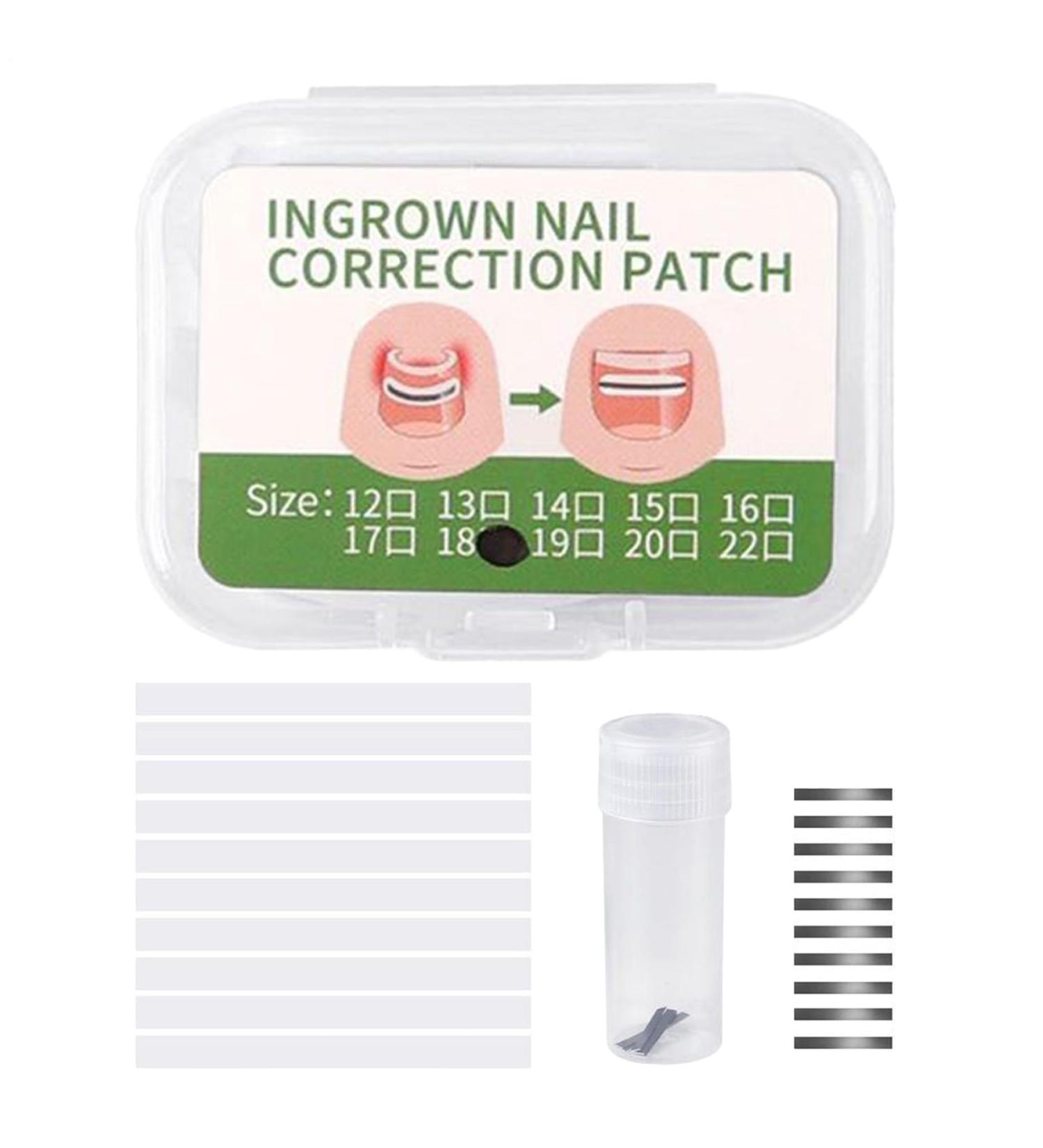 Jubilofex Toenail Correction Plaster 10 Pieces Correction Plaster for Ingrown Nails Repairing Plasters for Nighttime Use for Adults 14 mm - Buy Online on GoSupps.com