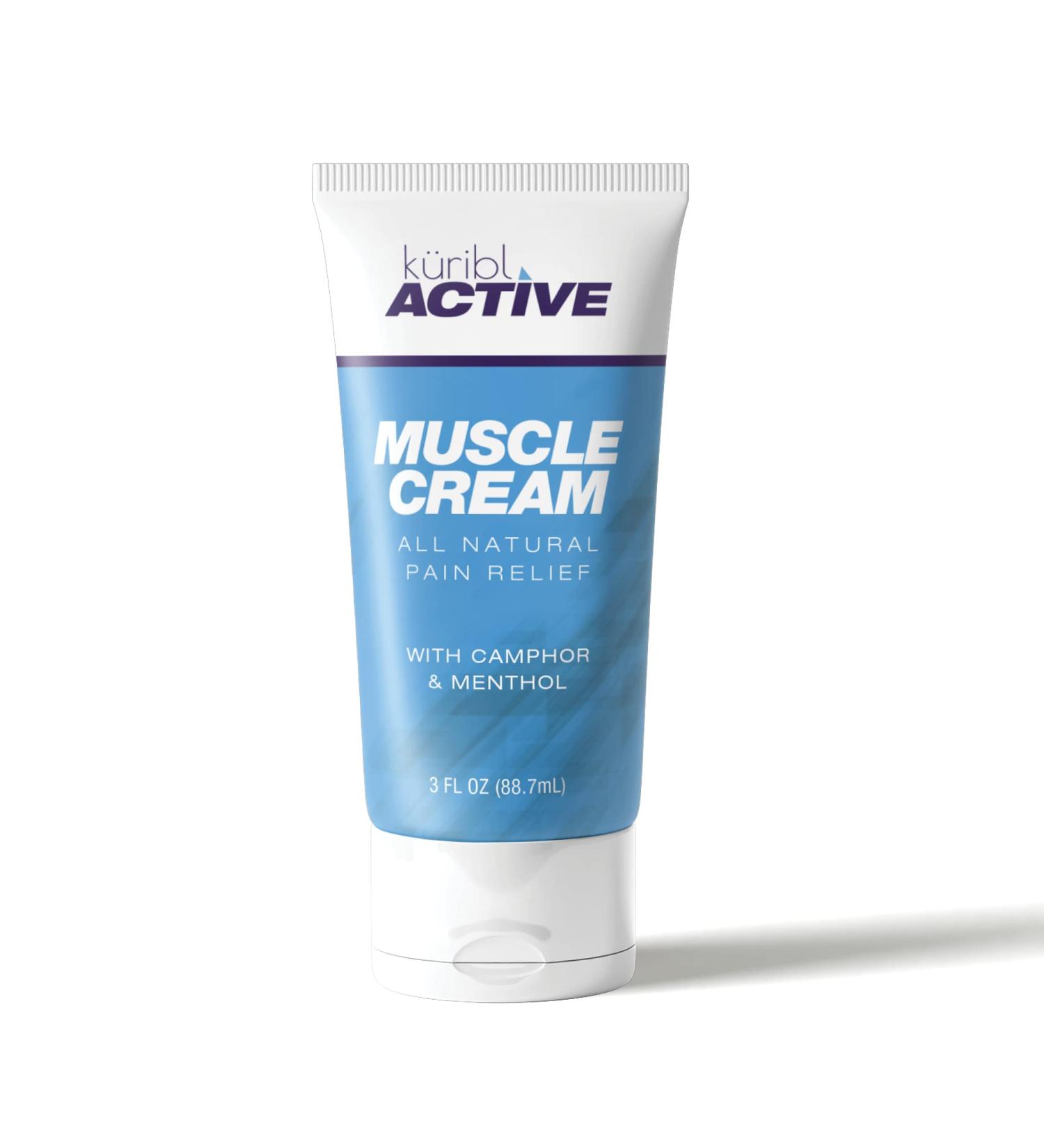 Kuribl Active Muscle Cream 3oz - Fast Acting Joint Pain and Muscle Soreness Relief - All Natural Formula - Buy Online on GoSupps.com