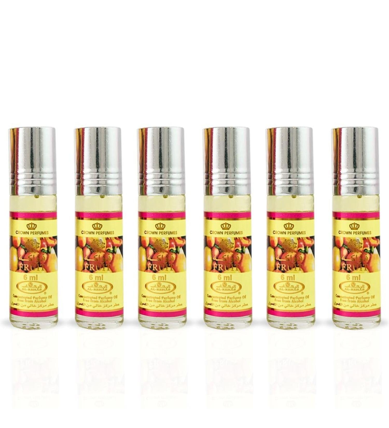 Al-Rehab Fruit - Arabian Perfume Oils For Women 6ML (0.2 OZ) (BOX OF 6) - Long Lasting Concentrated Perfume Oil - Captivating Women's Fragrance With A Creamy Sweet Blend Of Tropical Fruits Fruit Perfume Oil (Box of 6) - Buy Online on GoSupps.com