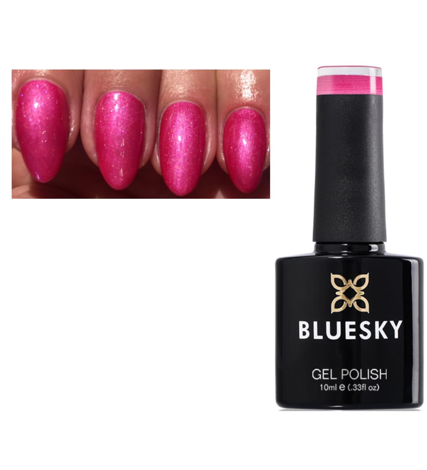 Bluesky Nail Gel Polish PINK RASPBERRY SHIMMER Spring Summer Color 80578 PARADISE SULTRY SUNSET UV LED Soak Off 10ml - Buy Online on GoSupps.com