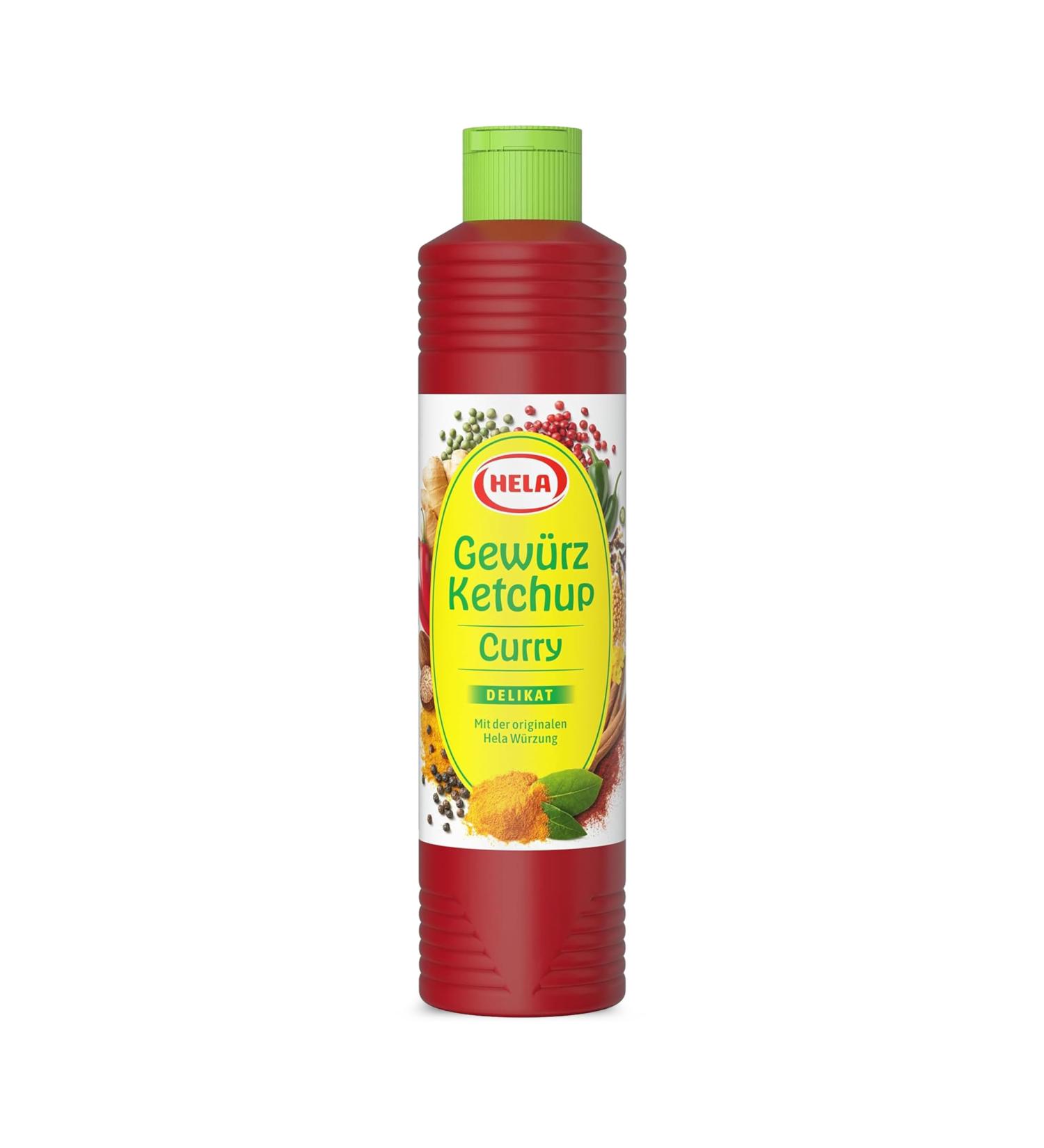 Hela Delikat Curry Ketchup 800ml to refine dishes suitable for cooking or dipping typical German curry ketchup - Buy Online on GoSupps.com