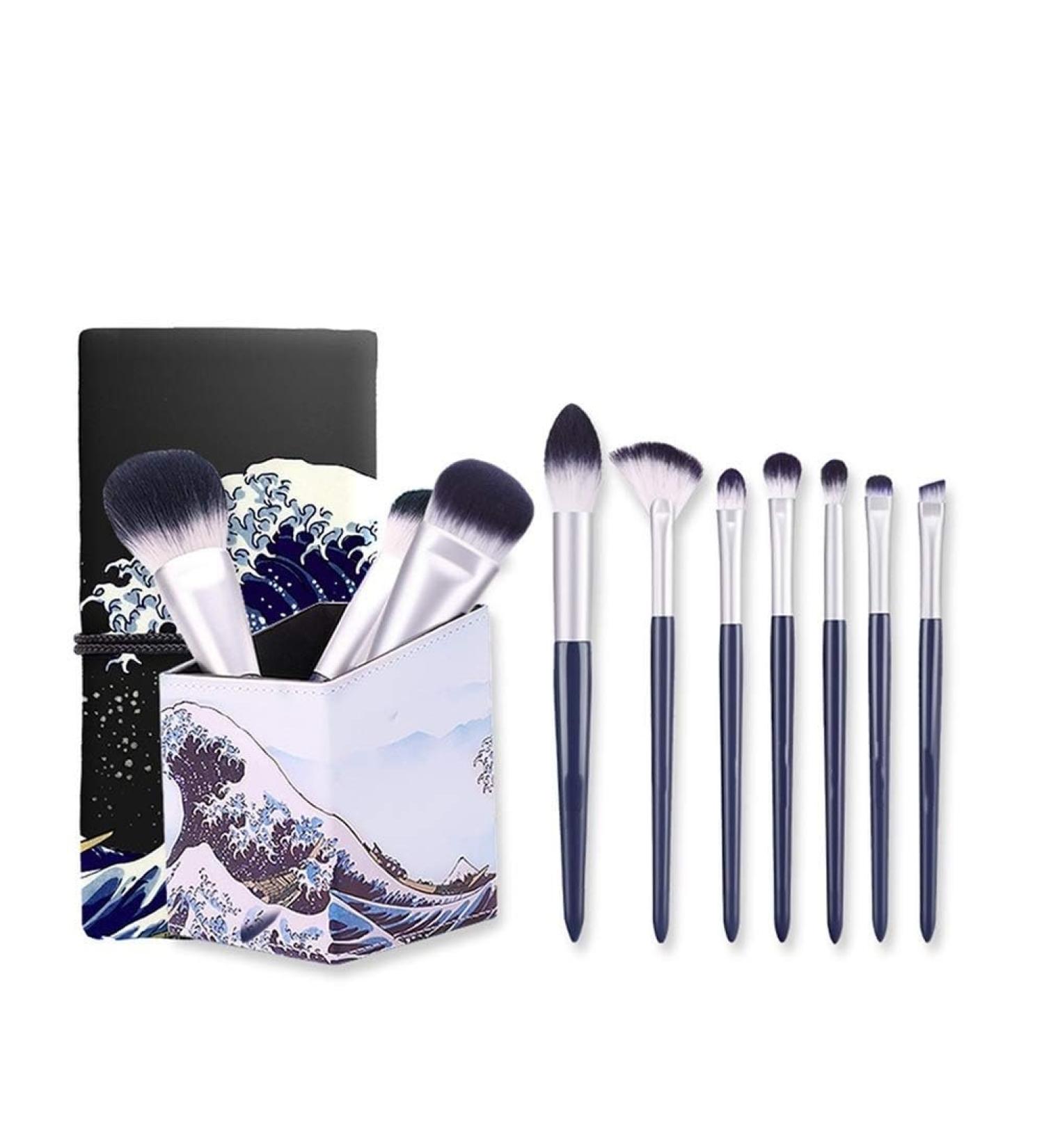 Premium 10-Piece Makeup Brush Set - Non-Irritating Synthetic Brushes with Travel Bag & Foundation Brush for Flawless Application - Buy Online on GoSupps.com