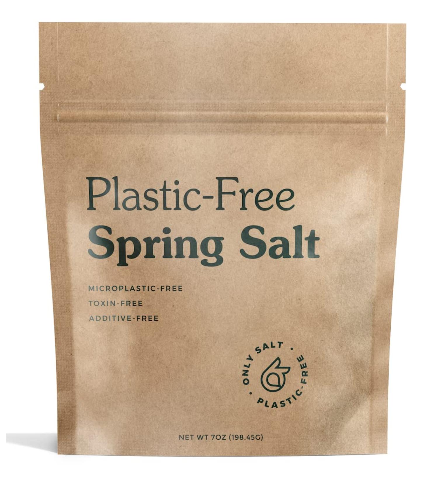 Organic Coarse Grain Mountain Spring Salt - 7oz Pouch for Grinder Refill and Pinching | Toxin-Free - Buy Online on GoSupps.com