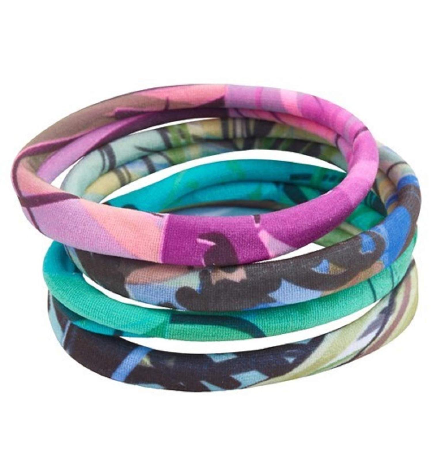 Bamboo Trading Company RH096 Bella Collection Brushstrokes Hair Tie  Multicolor