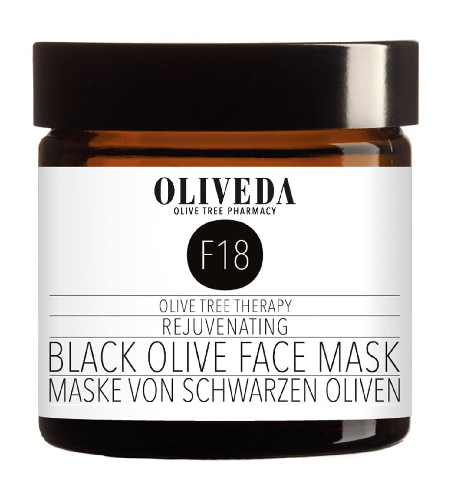 Oliveda F18 - Mask of Black Olives - Rejuvenating |Natural cosmetics against impure & greasy skin + regenerated & relaxes the skin - 60 ml