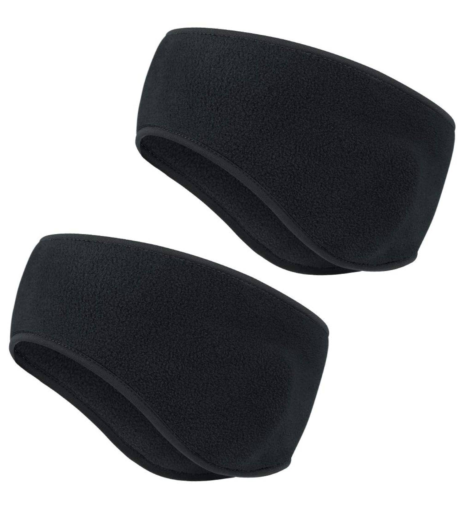Hasagei Winter Headband - Thermal Ear Warmer for Men & Women | Sports Bandana for Jogging Hiking Cycling & Motorcycle Riding - Black & Polar Fleece - Buy Online on GoSupps.com