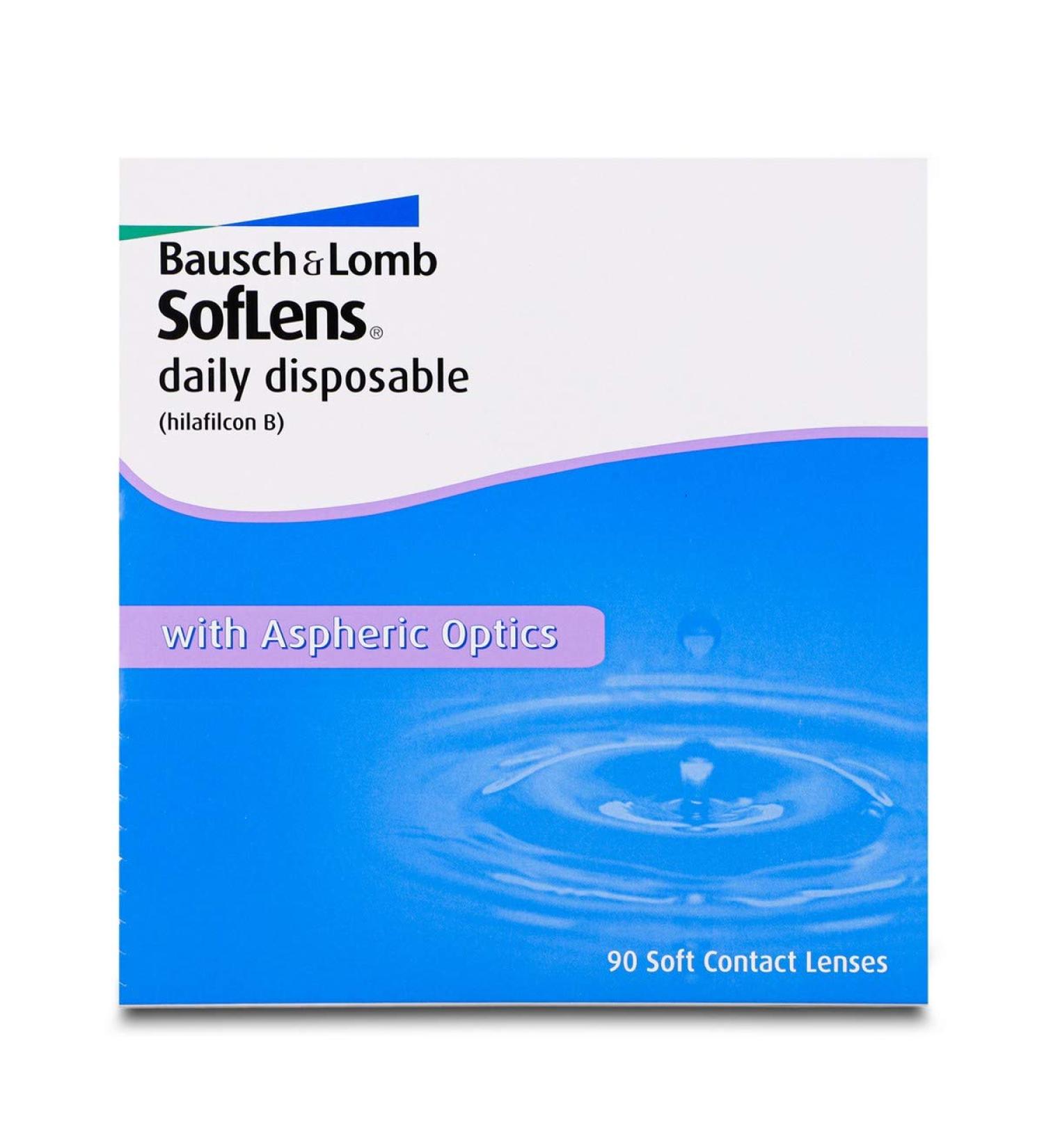Bausch + Lomb Soflens Daily - Spherical Soft Contact Lenses | 90 Pieces | BC 8.6 mm | DIA 14.2 | -9.00 Dioptria | Buy Internationally - Buy Online on GoSupps.com