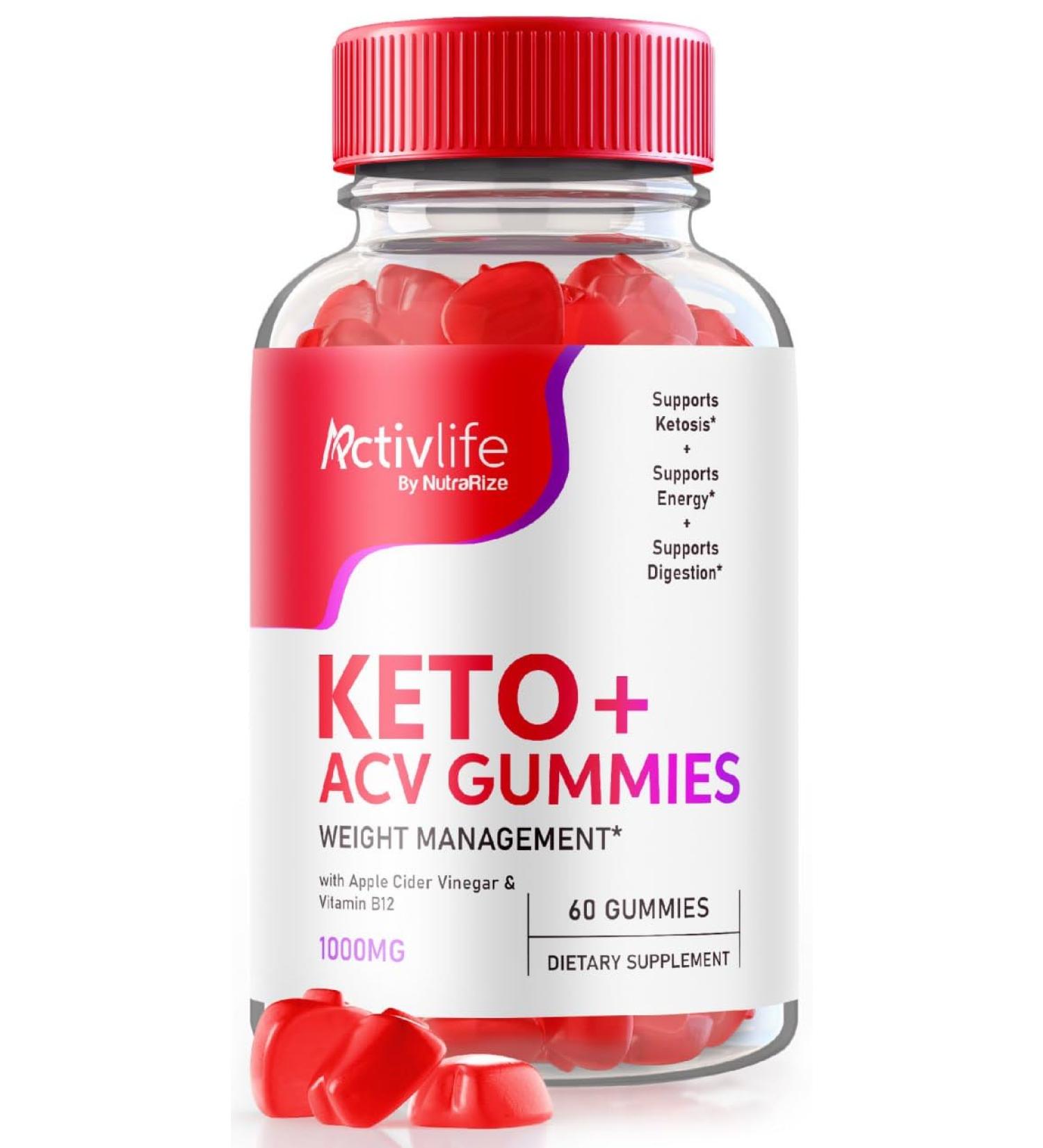 ActivLife Keto ACV Gummies for Advanced Weight Loss | Effective Slimming 1000 MG | 60 Unflavored Gummies Reviews - Buy Online on GoSupps.com