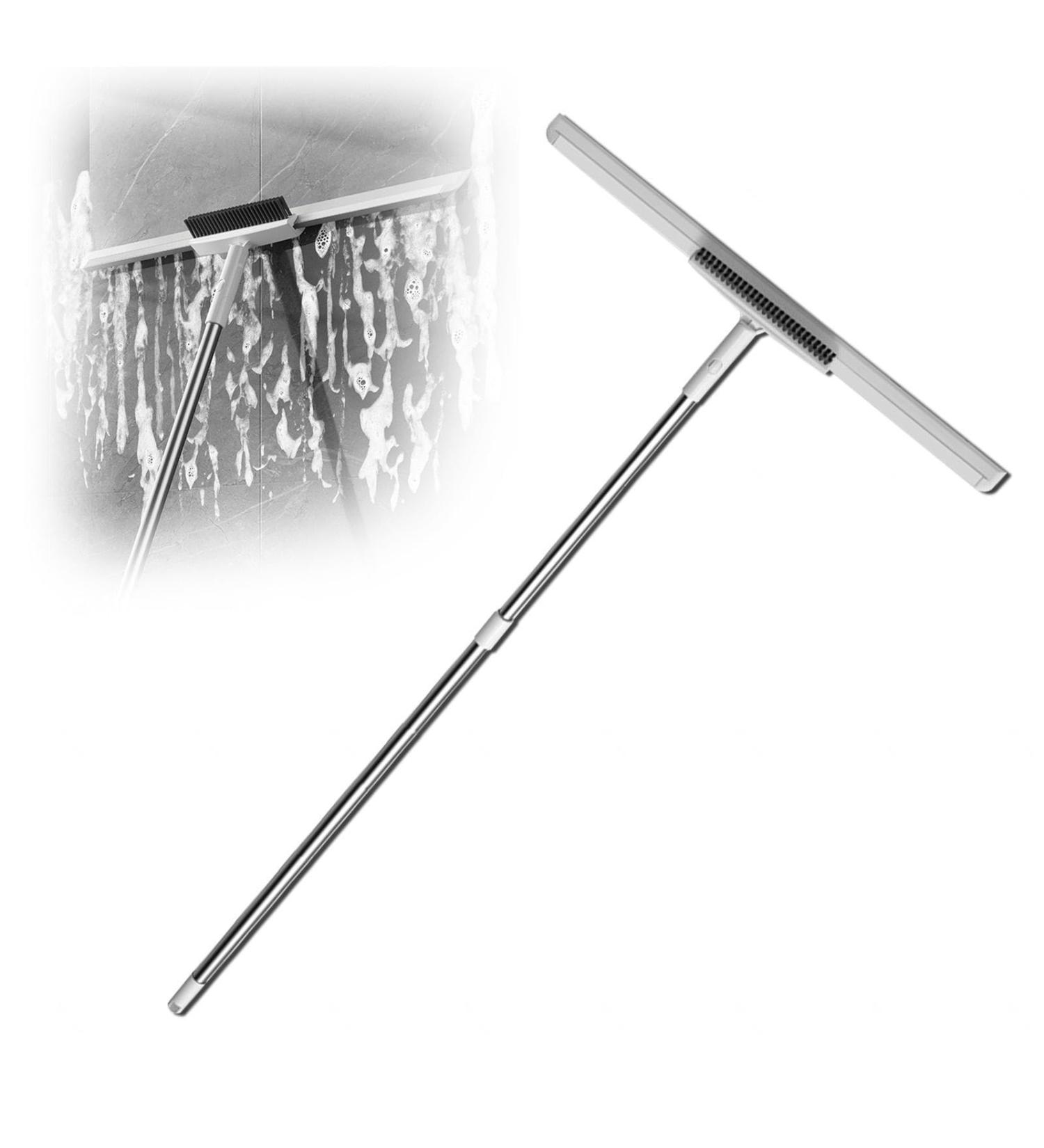 RRRYYYZZ Silicone Brooms for Floor Cleaning 2 in 1 Scrape and Heavy-Duty Stiff Bristle Scrubber Brush Air Broom Floor Squeegee for Concrete Floor for Concrete Floor Bathroom Tile - Buy Online on GoSupps.com