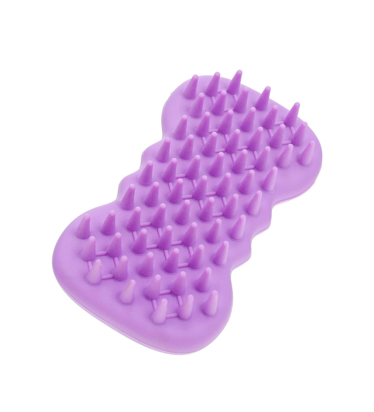 Collbath Silicone Shampoo Brush - Scalp Massage Brush for Easy Hair Wash - 11.5x6cm Purple - Best Bath Washers for Ultimate Scalp Care - Buy Online on GoSupps.com