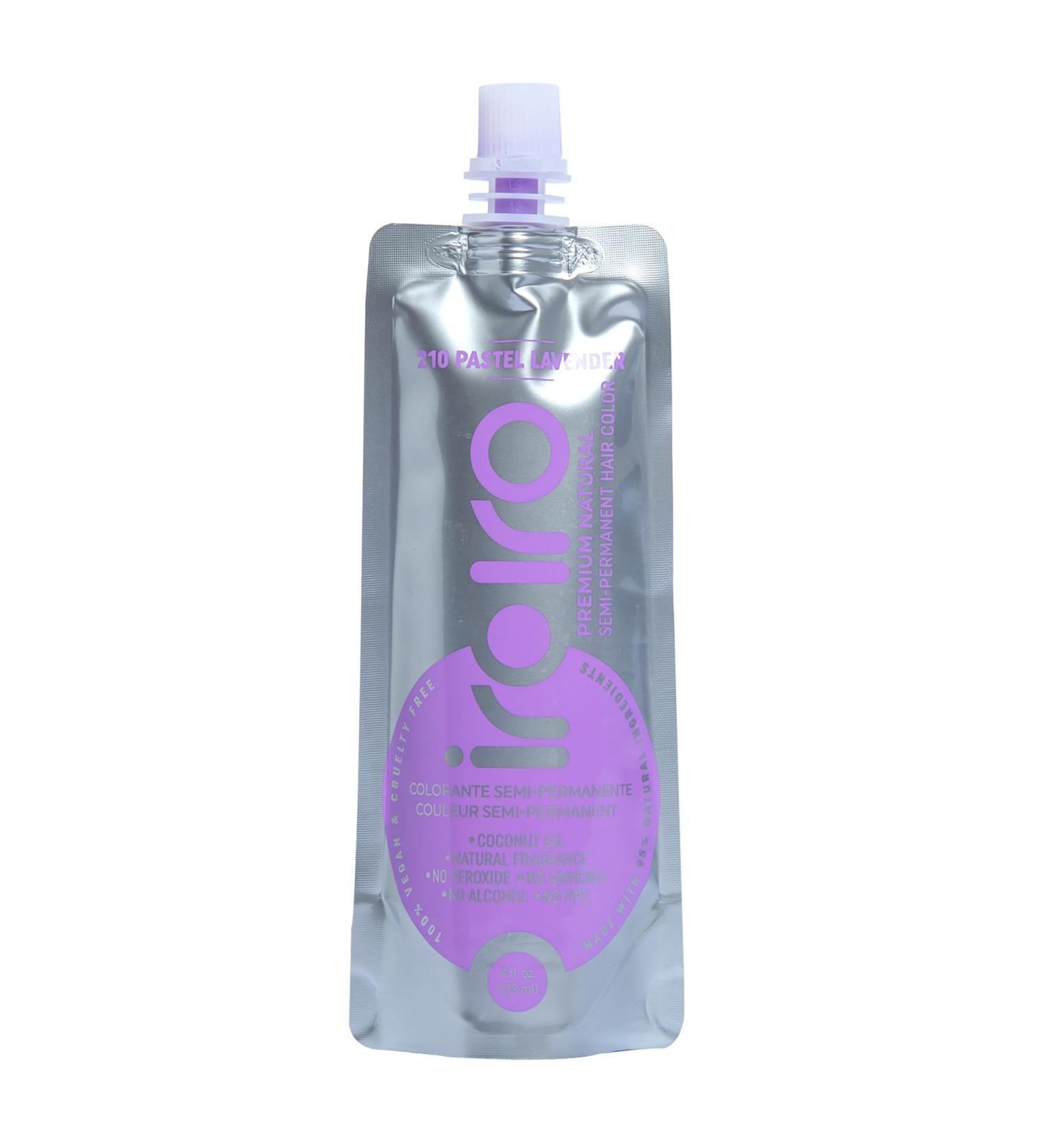 IROIRO Premium Natural Semi-Permanent Hair Color 210 Pastel Lavender - 4oz | Vegan Cruelty-Free International Shipping - Buy Online on GoSupps.com