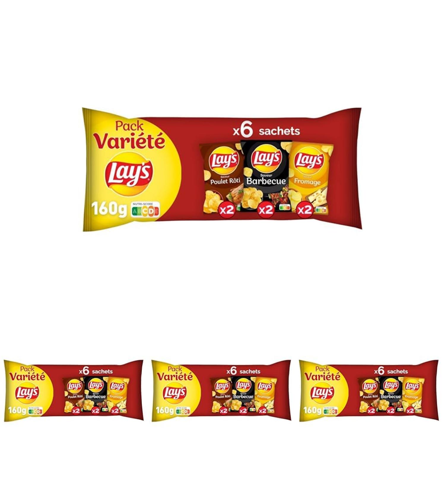 Lay's Chips Pack Vari t 6 sachets 160g (Lot de 4) - Buy Online on GoSupps.com