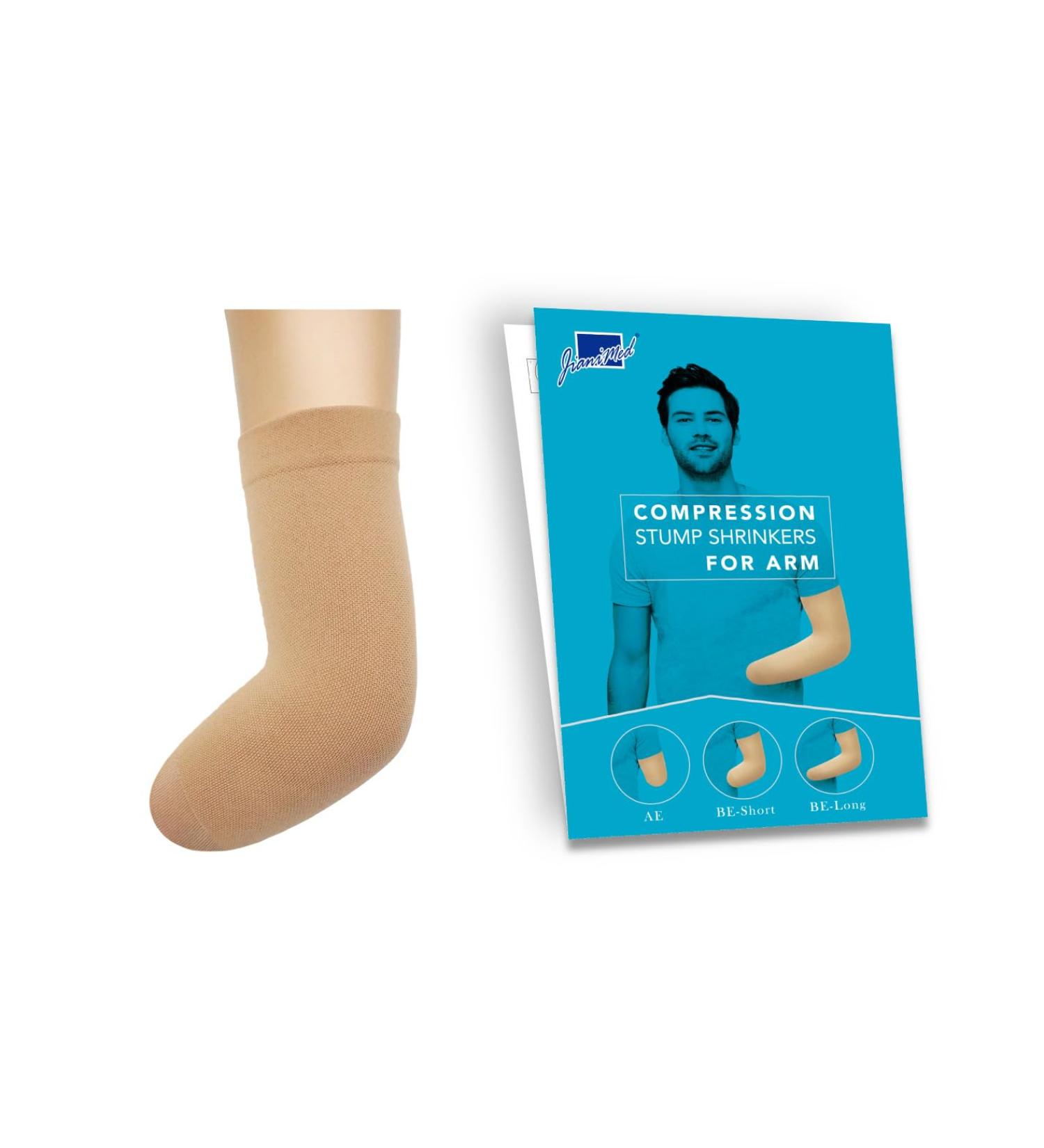 Prosthetic Stump Shrinkers for Arm - Below Elbow Compression Sleeves | Amputee Healthcare | 20-30 Elastic - Taiwan Excellence 2XL Beige - Buy Online on GoSupps.com