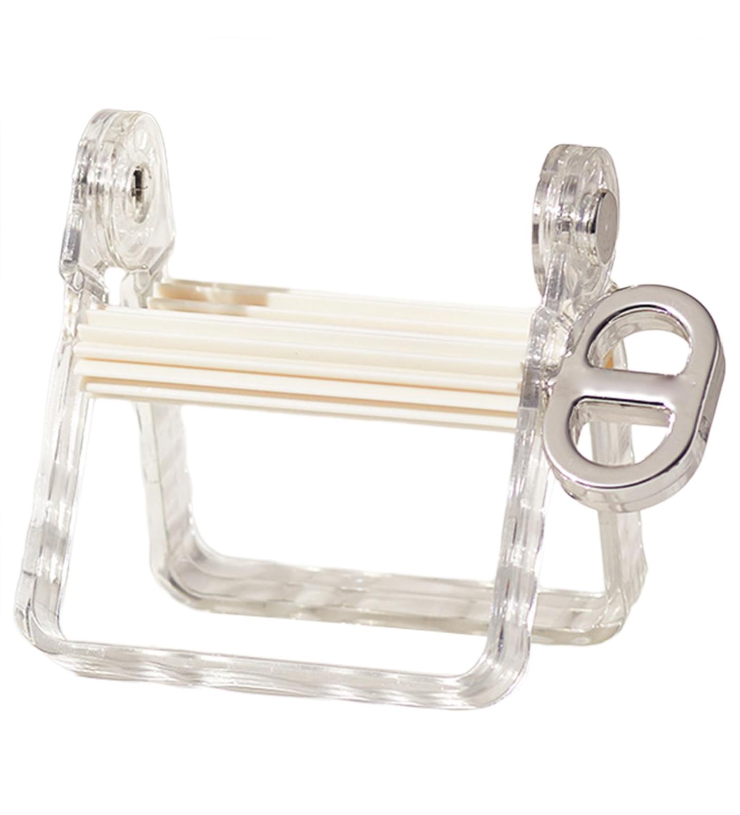 Plastic Toothpaste Tube Squeezer Bathroom Rolling Toothpaste Wringer Roller Multifunctional Paint Tube Rolling Holder Toothpaste Dispenser White - Buy Online on GoSupps.com
