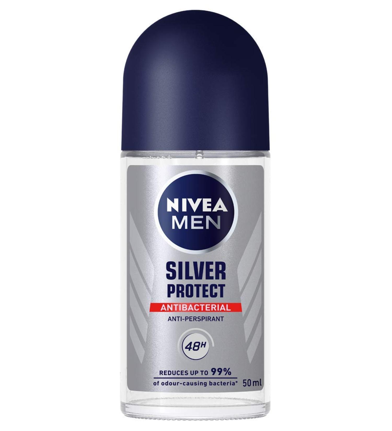 Nivea For Men Silver Protect Roll-on Deodorant 3 Pack 50ml