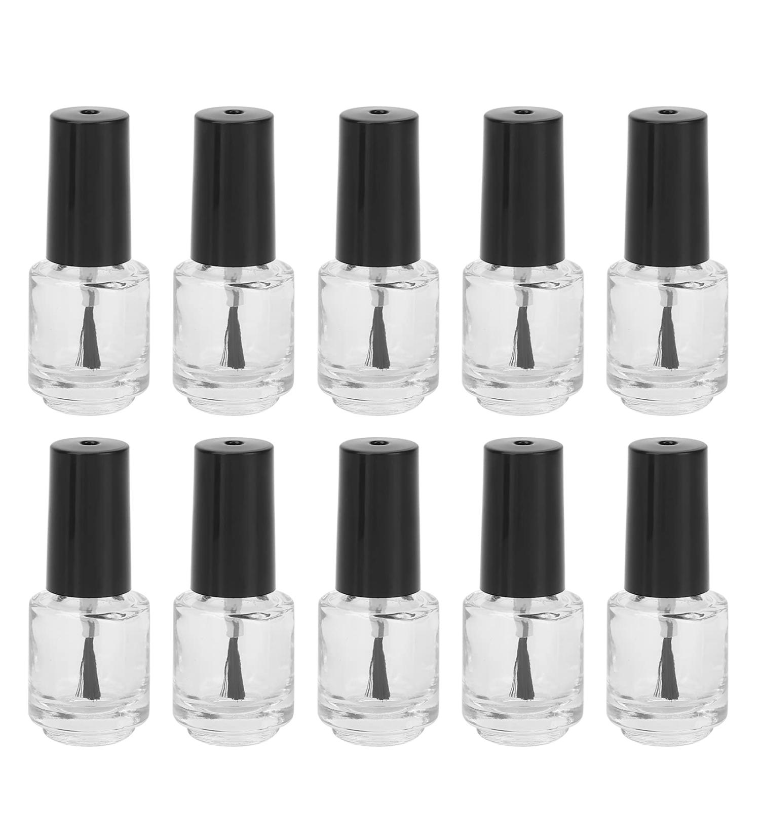 Nail Polish Glass Bottle Has a Brush Cap Convenient To Use Steel Mixing Ball Nail Polish Bottle with Funnel for Home for Travel for Life for Work - Buy Online on GoSupps.com