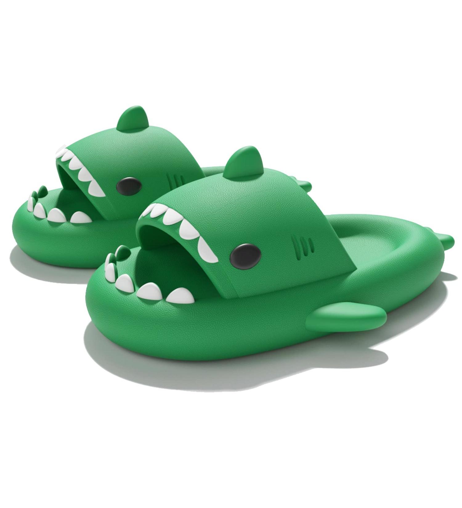 Sistke Hai Shark Slides for Kids - Cute Summer Flip-Flops & Sandals for Boys & Girls - Beach & Bathing Slippers 28/29 EU Green - Buy Online on GoSupps.com