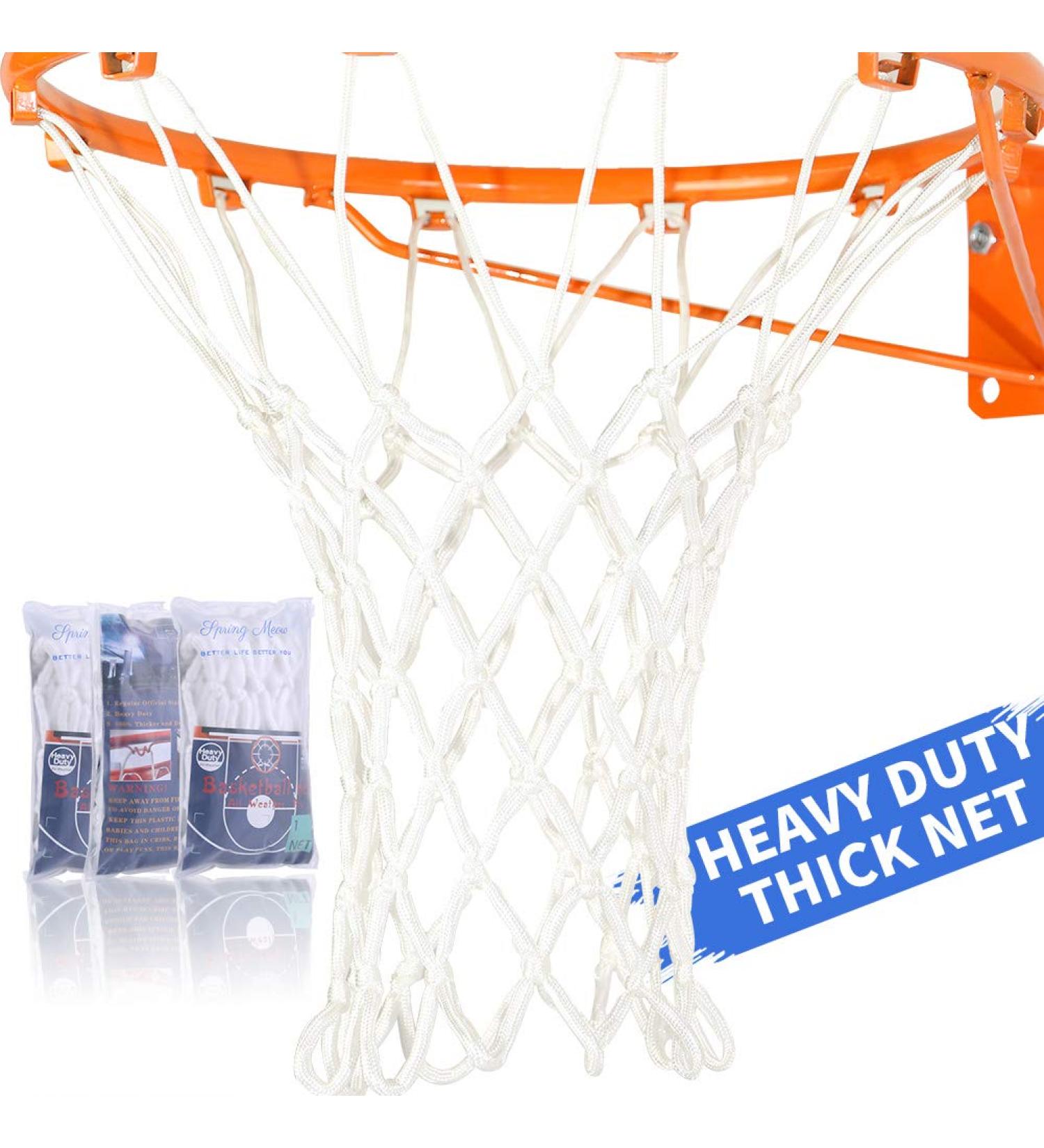 Spring Meow Basketball Net Replacement - 21 Ultra Heavy Duty All-Weather Hoop Net - Indoor/Outdoor Standard Rim - 2023 Upgraded Quality - White - Buy Online on GoSupps.com
