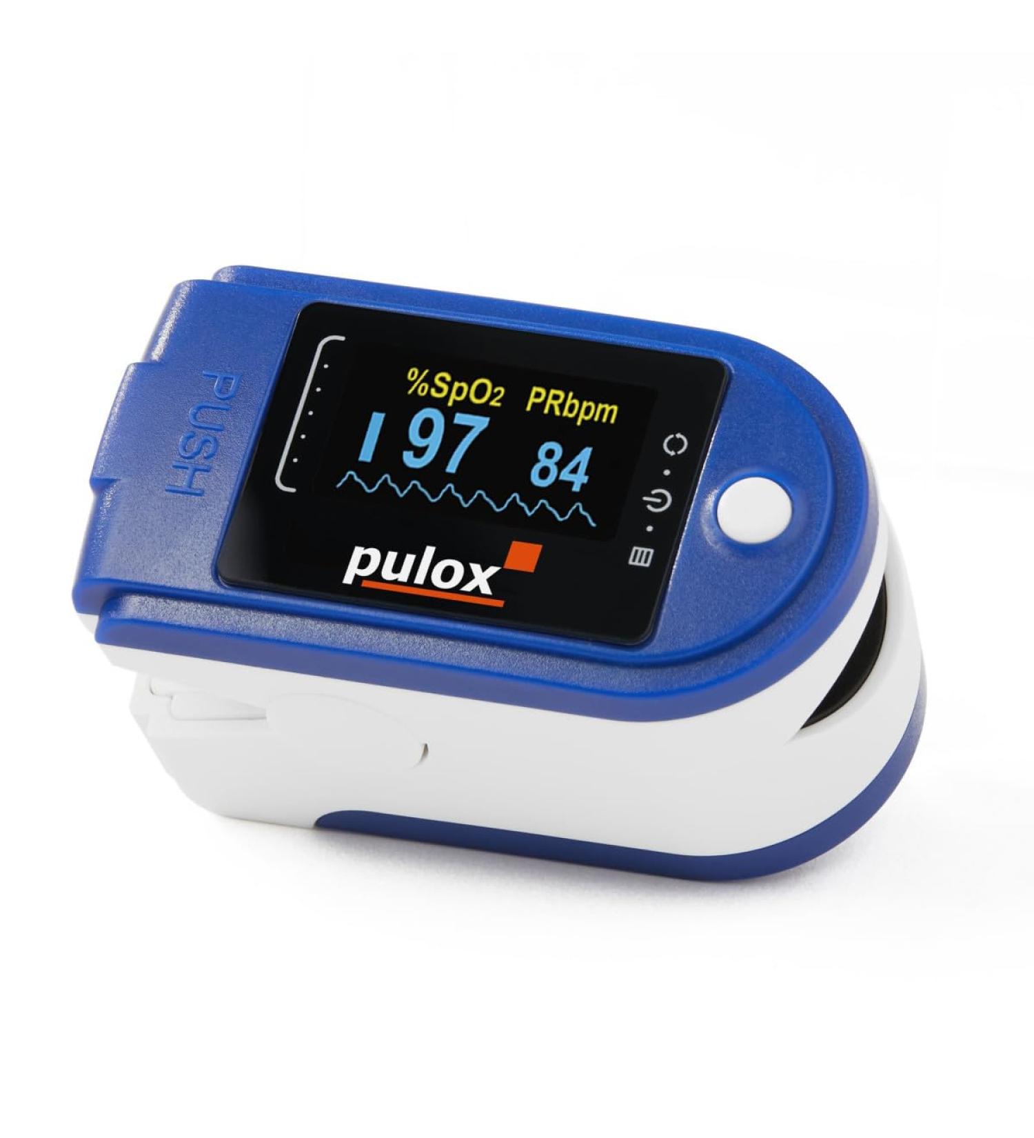Pulse oximeter Pulox PO-250 with LCD color display alarm function software and accessories