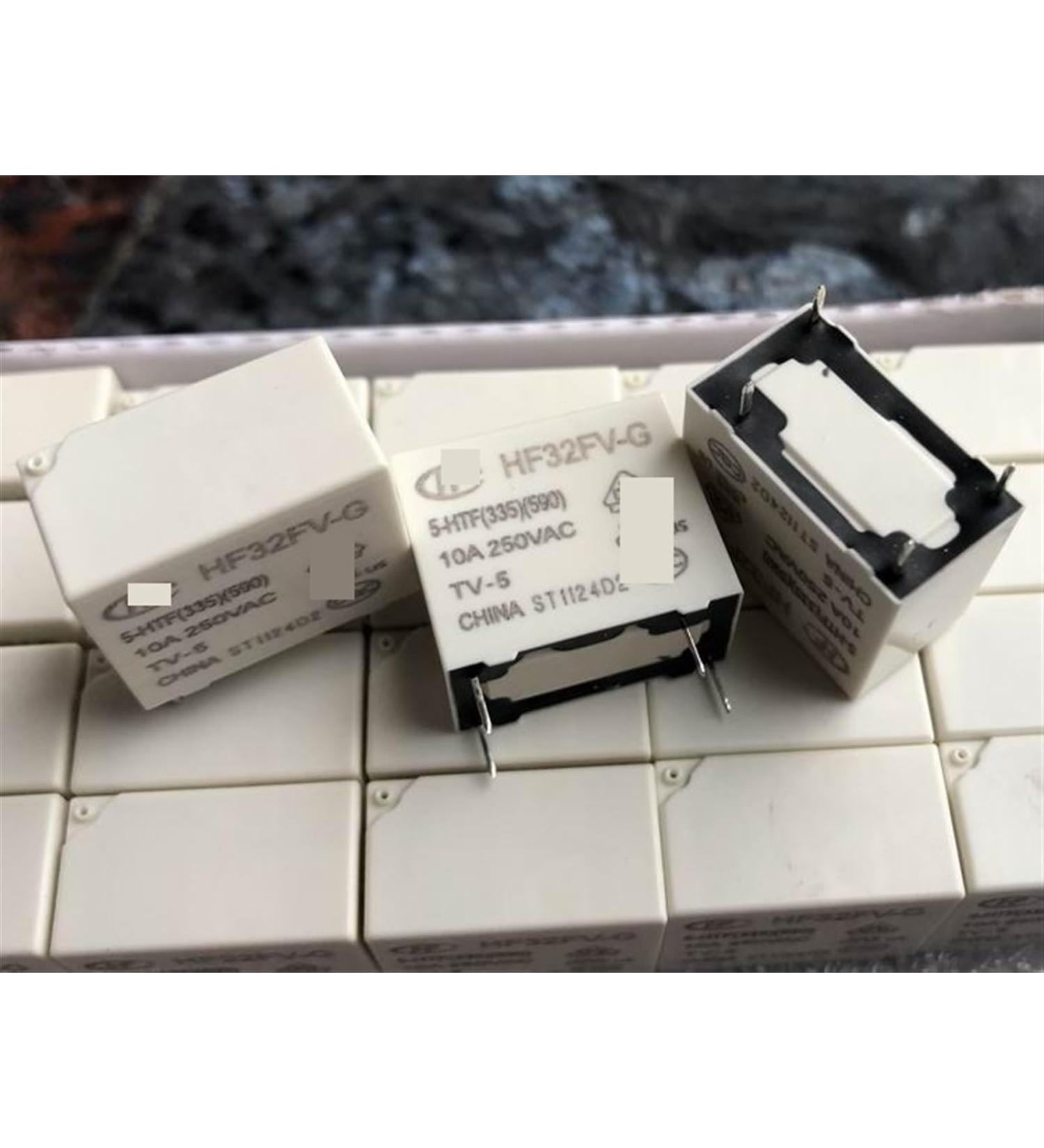 HF32FV-G 24-HSTF/5-HTF(335)(590)/12-HSTF(335)(590)/12-HTF(590)(01)/12-HSTF(335) (32F-1A-5V/12V24V-5A/10A) Relay 4pins 1Pcs (Size : HF32FV-G 5-HTF(336))