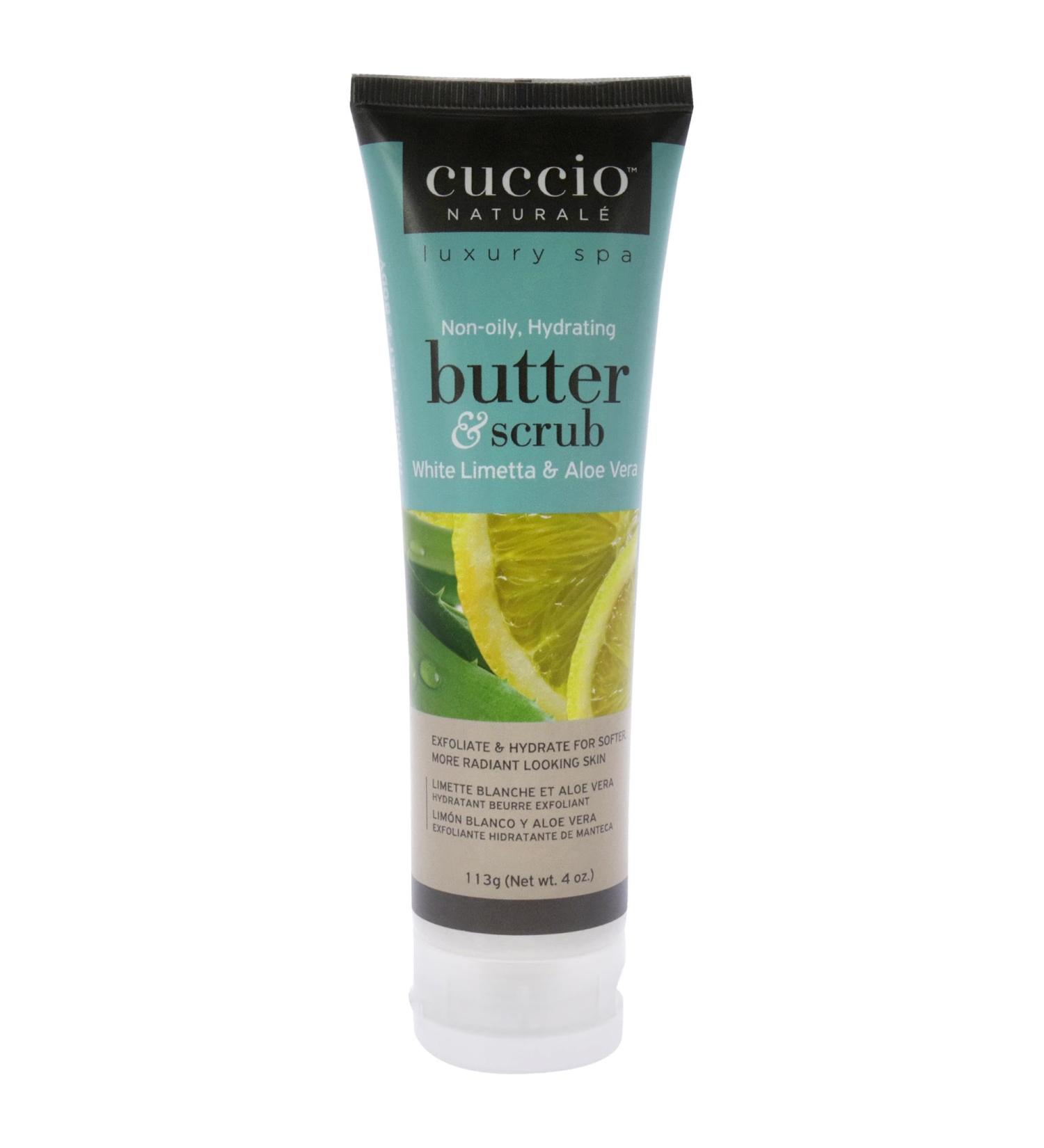 Cuccio Limetta & Aloe Vera Butter Scrub 118 ml - Nourishing Exfoliating Scrub for Glowing Skin | International Shipping Available - Buy Online on GoSupps.com