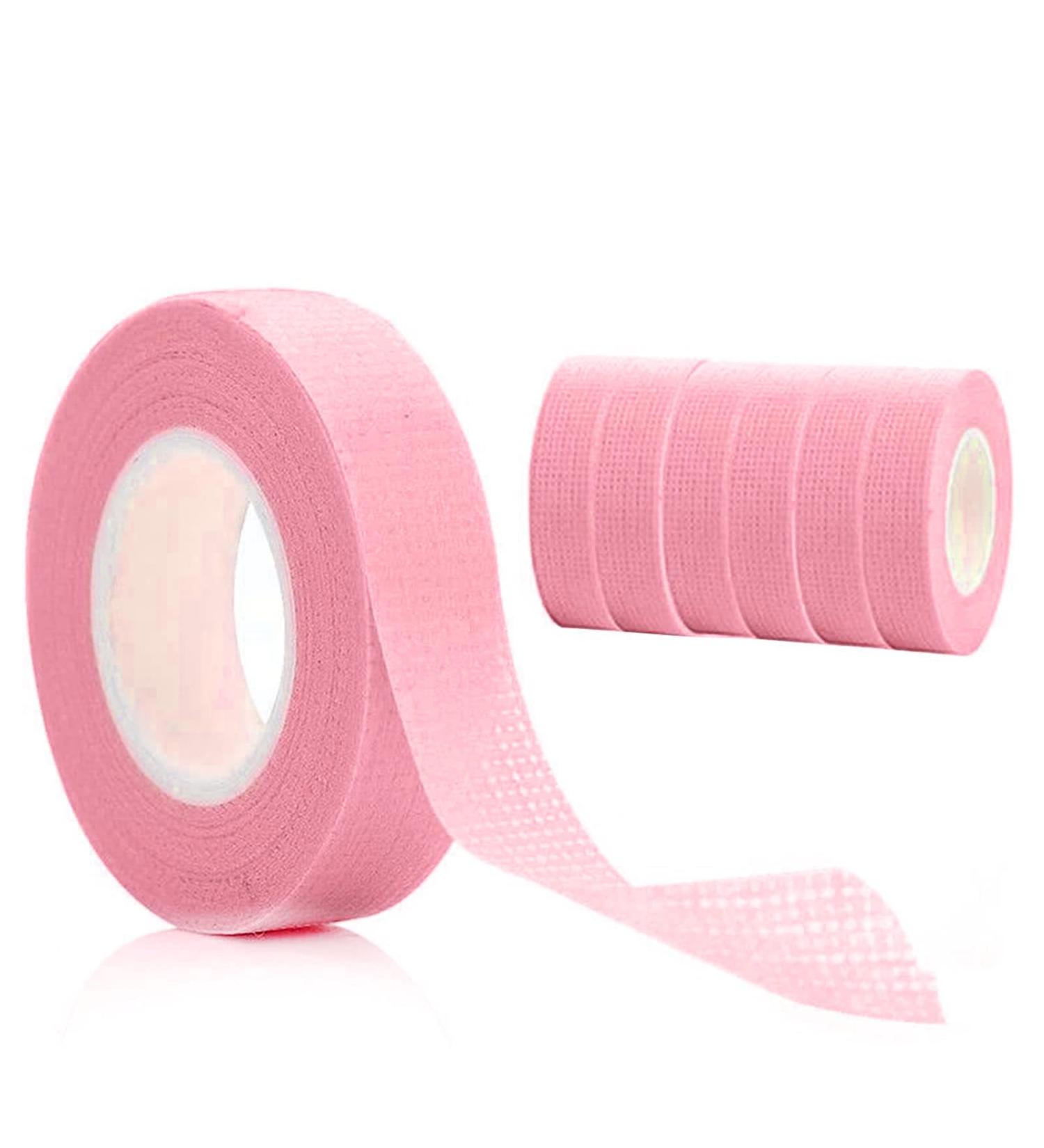 PE Lash Extension Tapes - Professional Breathable Micropore Fabric for Sensitive Skin | 6 Rolls - Anti-Allergy Lashes Grafting Tools (Pink - Buy Online on GoSupps.com