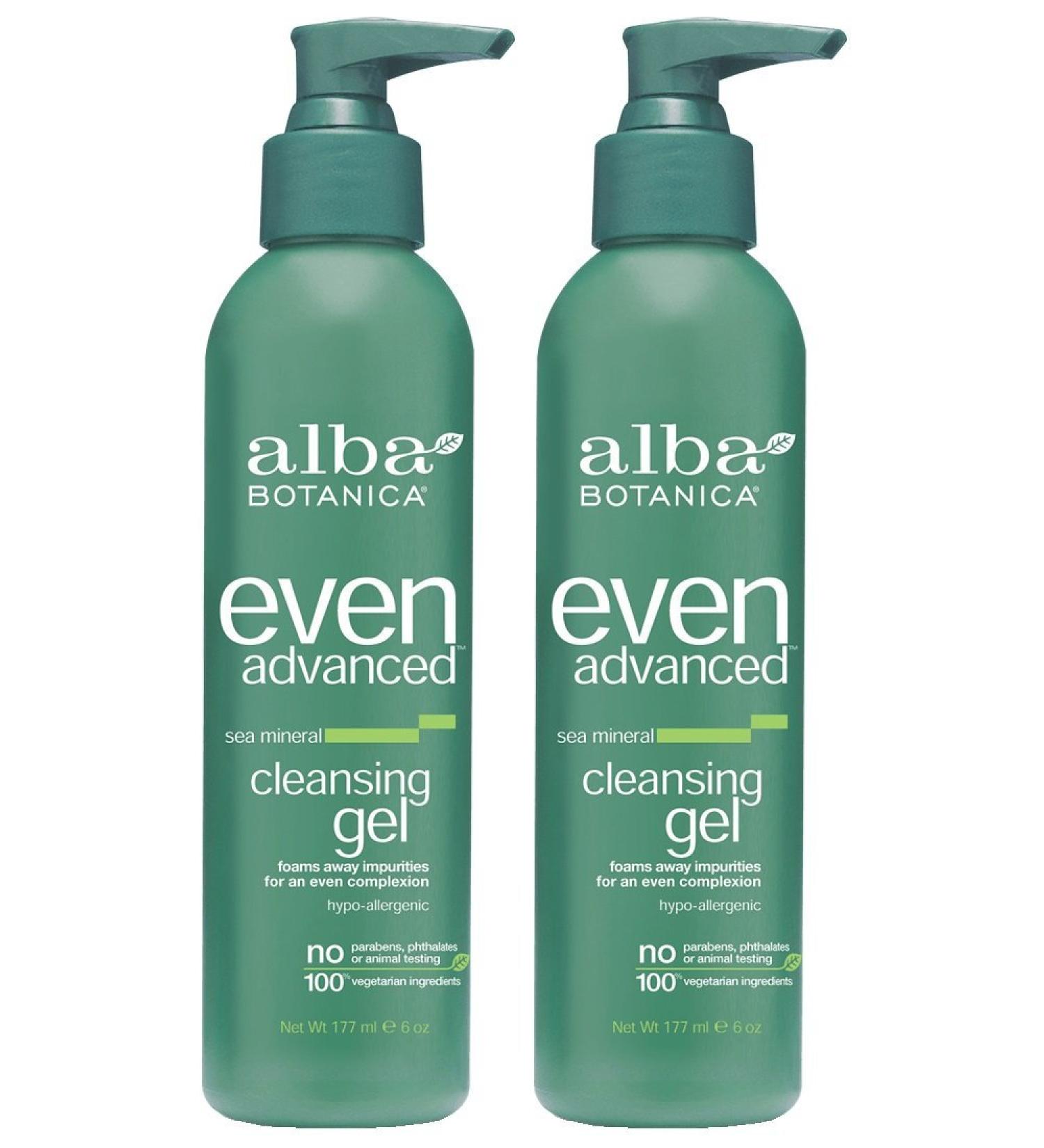 Alba Botanica Even Advanced Sea Mineral Cleansing Gel 6 Ounce (Pack of 2)
