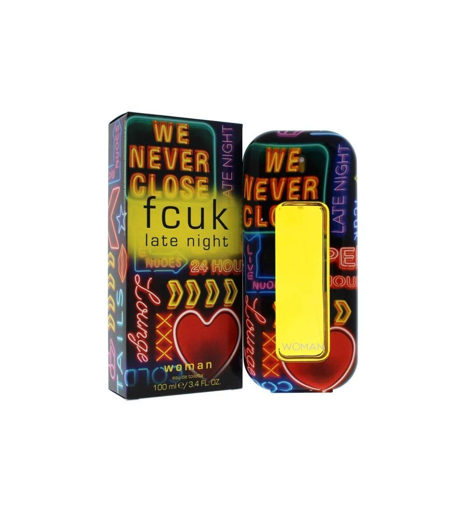 FCUK Late Night Eau De Toilette Spray for Women 3.4 Ounce - Buy Online on GoSupps.com