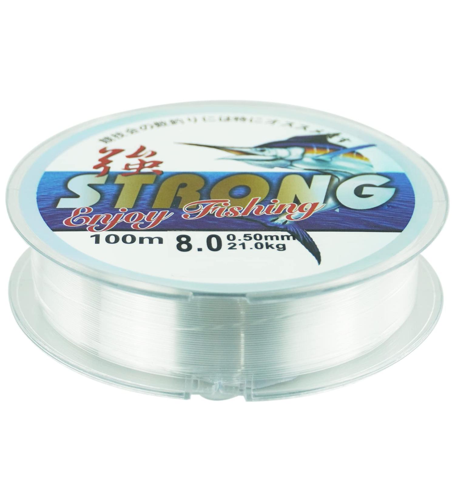 100 Meters Clear Monofilament Fishing Line | 0.5mm Strong Nylon Tension Wire | International Shipping Available - Buy Online on GoSupps.com