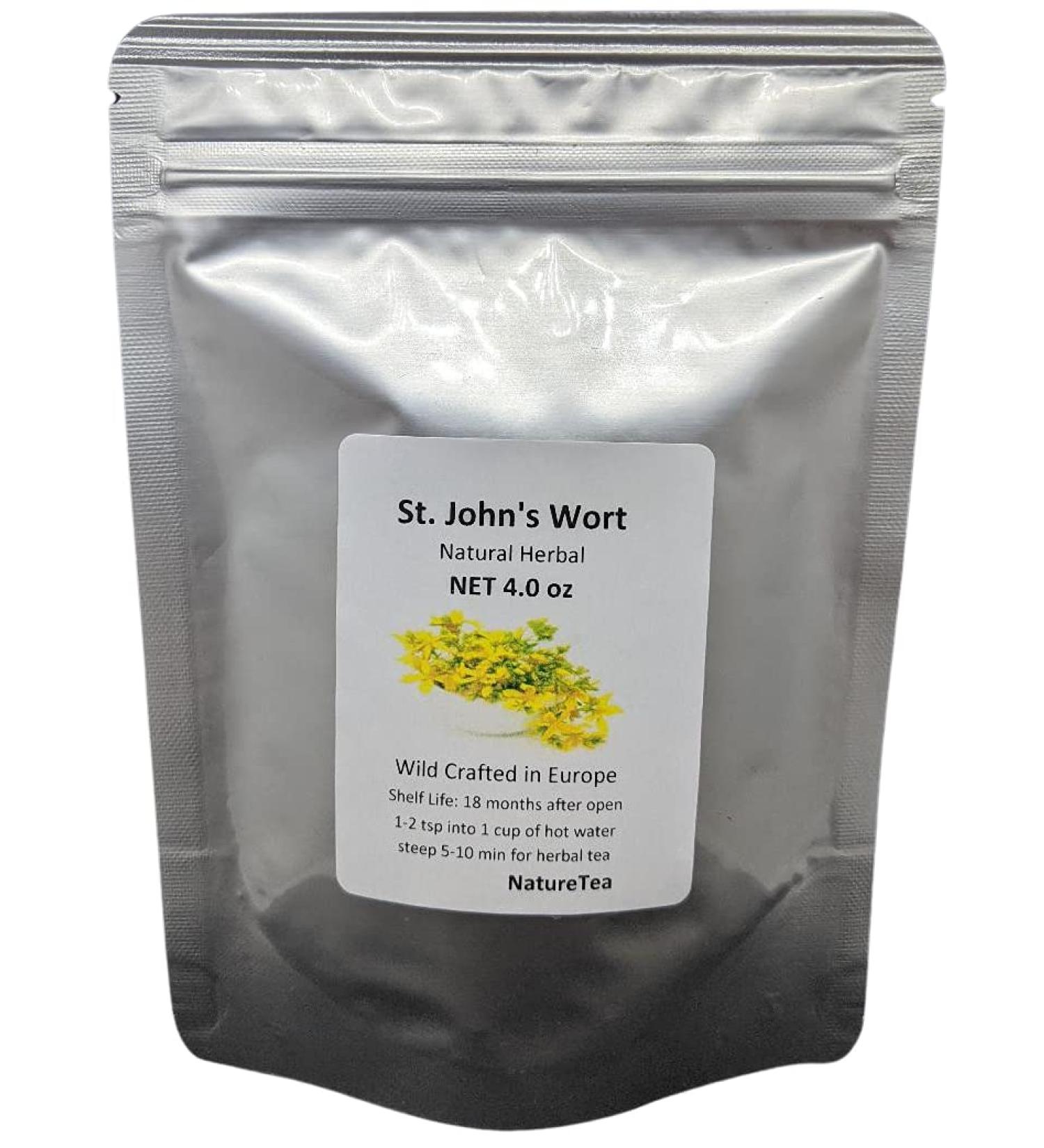 Dried St. John's Wort Loose Tea - 100% Natural Hypericum perforatum - 4oz Pack - Buy Online on GoSupps.com