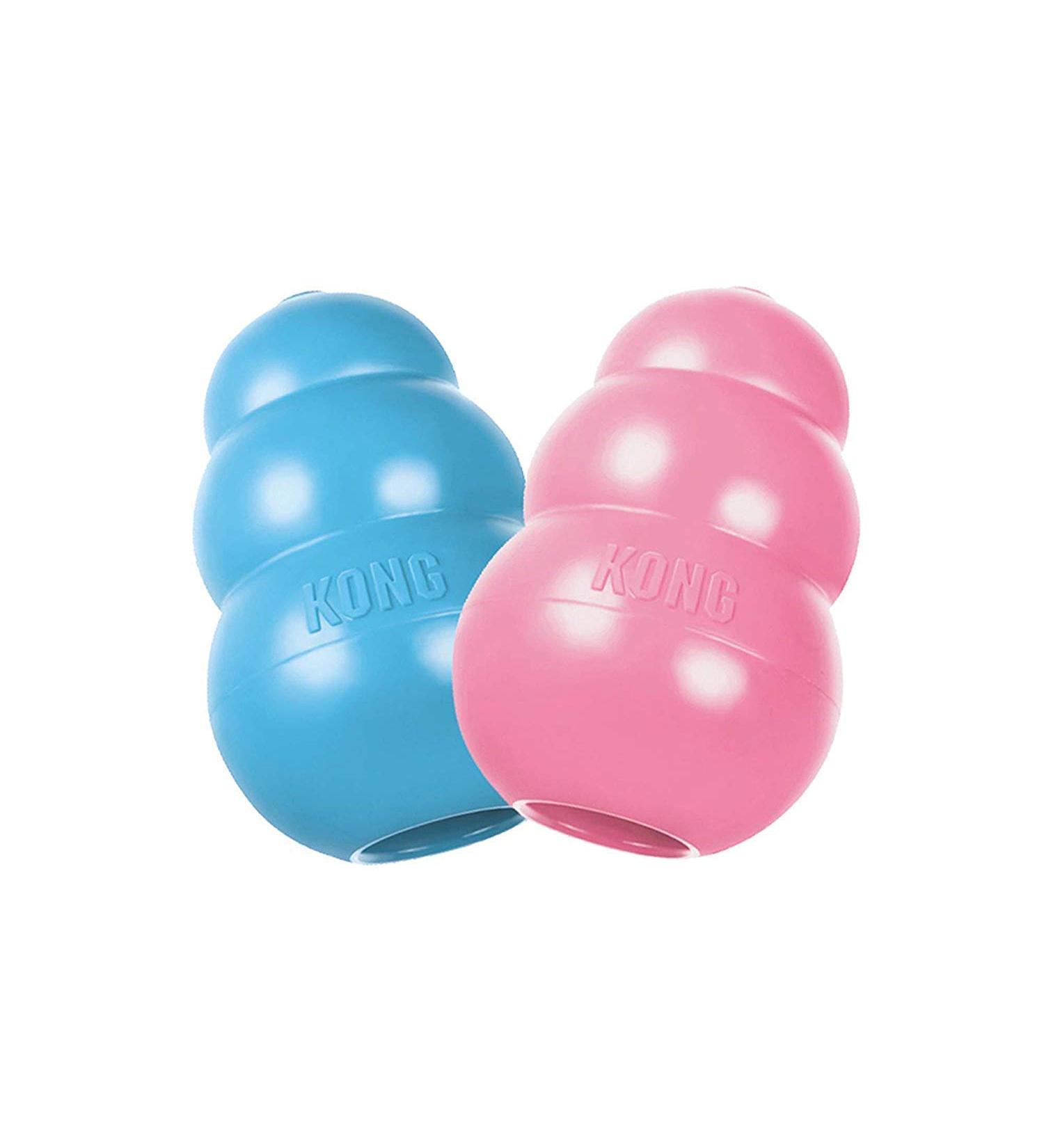 KONG 292052 Medium Puppy Teething Toy Pink/Blue 1