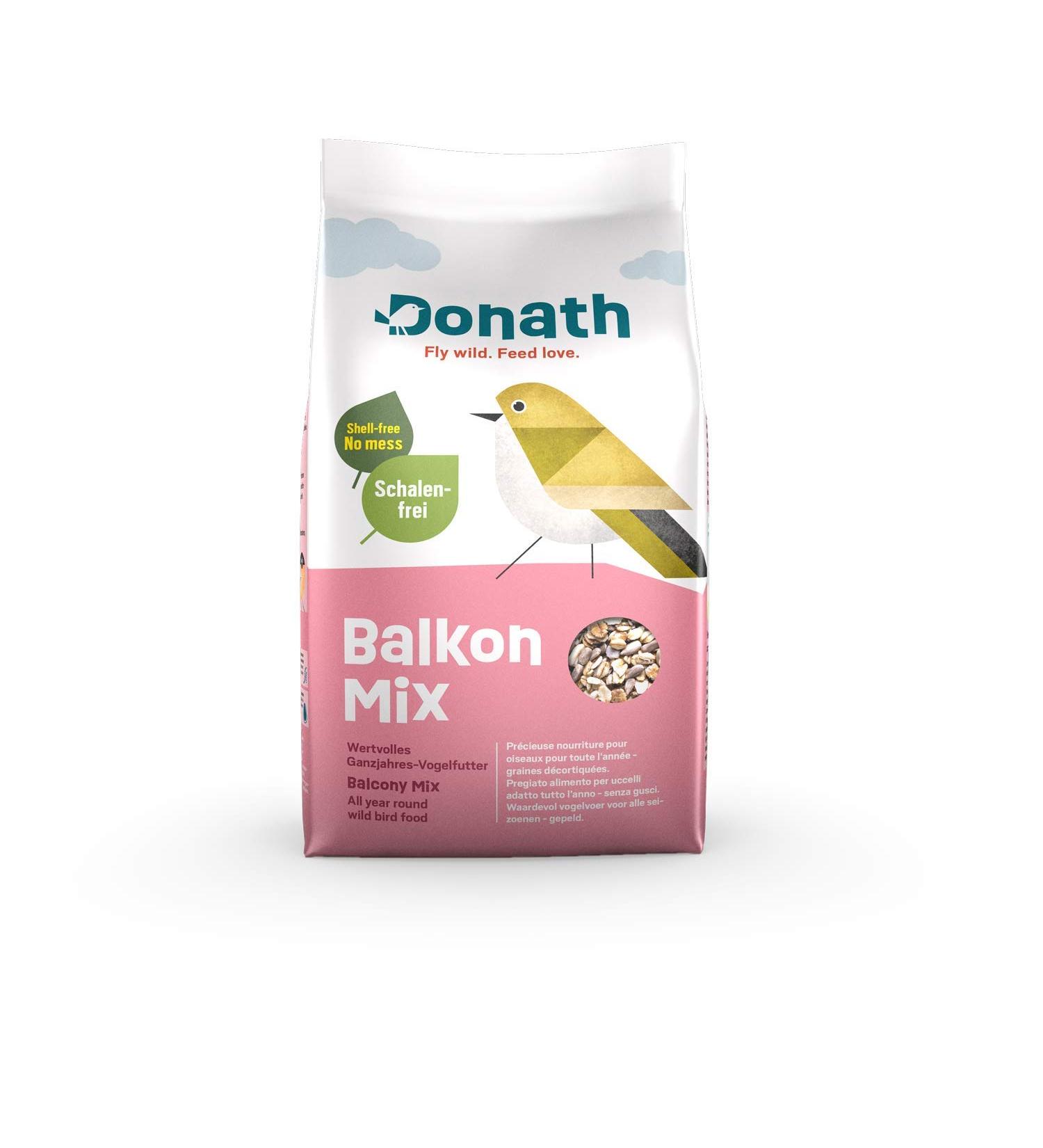 Buy DONATH BALKON MIX - Premium Shell-Free Wild Bird Feed for Clean Balconies - 9 kg Pack from Southern Germany - Year-Round Quality Nutrition - Buy Online on GoSupps.com