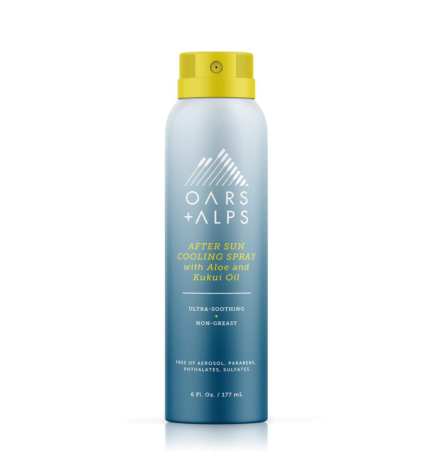 Oars + Alps After Sun Cooling Spray with Aloe Vera and Niacinamide - Green Tea Scent (6 Oz) - Buy Online on GoSupps.com